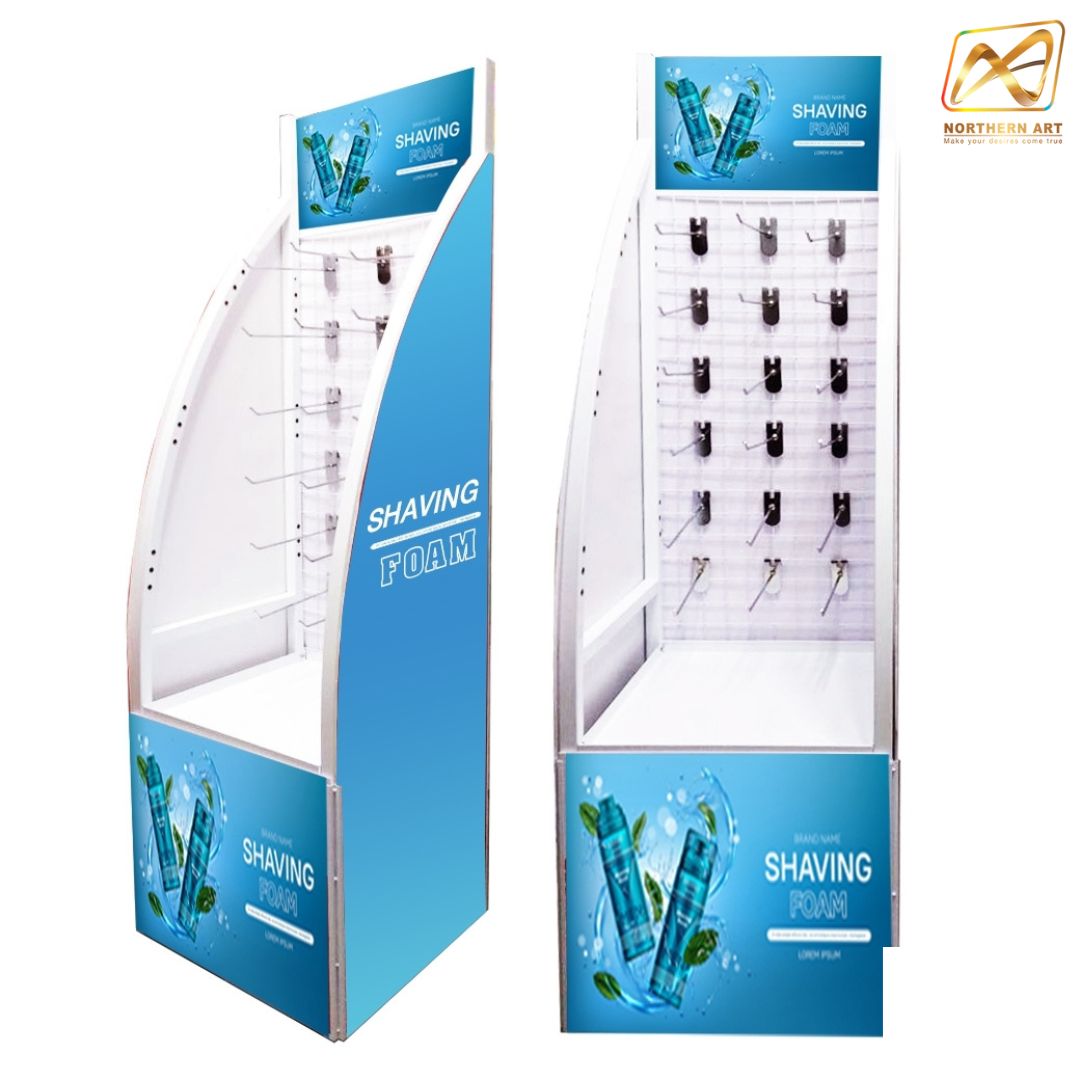 ชั้นวางสินค้าเหล็ก ขนาด45x45x150 ซม. พร้อมขอแขวน 18 อัน (ถอดประกอบได้)