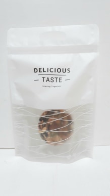 ถุงซิปก้นตั้ง แพค 50 ใบ ชมพู,ขาว 15.5x23.5+7 ซม.