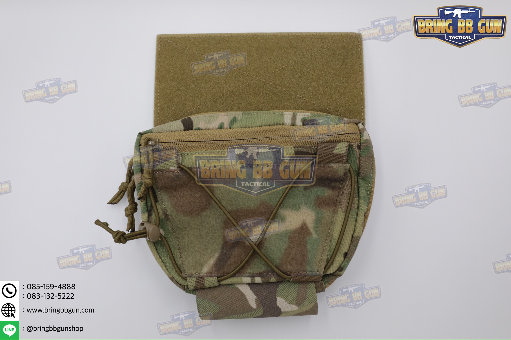 กระเป๋าจิงโจ้ติดเสื้อเวสแบบปลดไว ทรงสามเหลี่ยม (Tactical Drop Pouch) (Tactical Action Pouch)