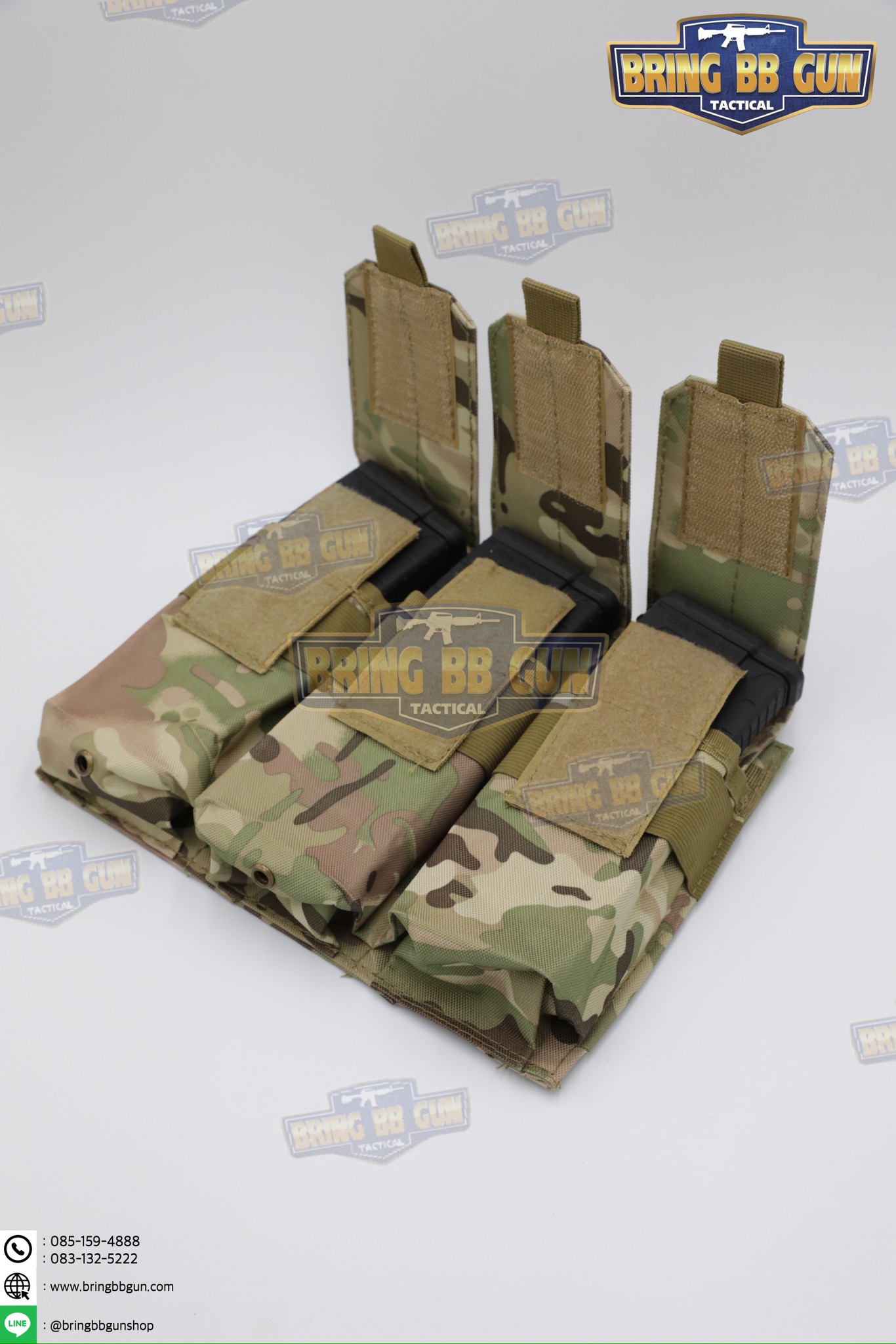 เพ้าแม็กกาซีนปืนยาวมีฝาปิด (แบบผ้า) รุ่น 3ช่อง