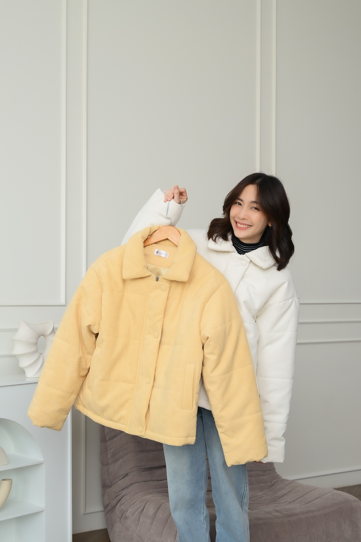 Pomelo - Snow begins เสื้อ Down Jacket ผ้าลูกฟูก