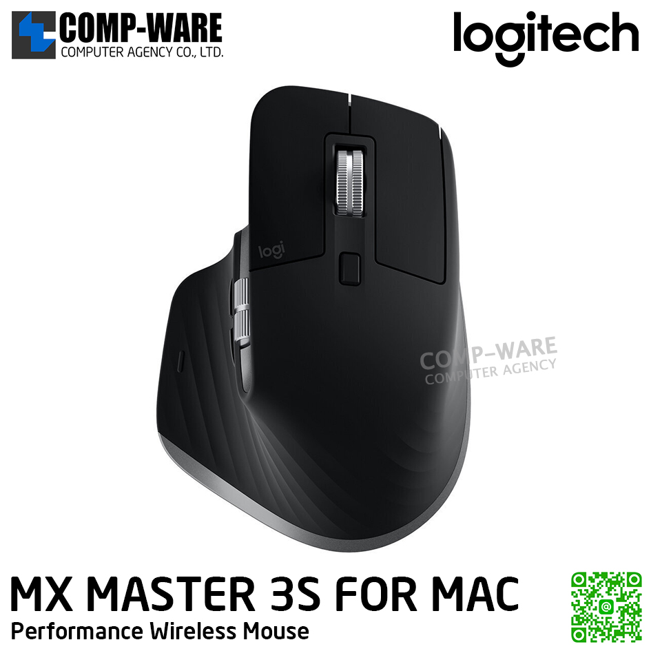 Logitech MX MASTER 3S FOR MAC Performance Wireless Mouse - SPACE GREY - 1Y Warranty - 910-006573