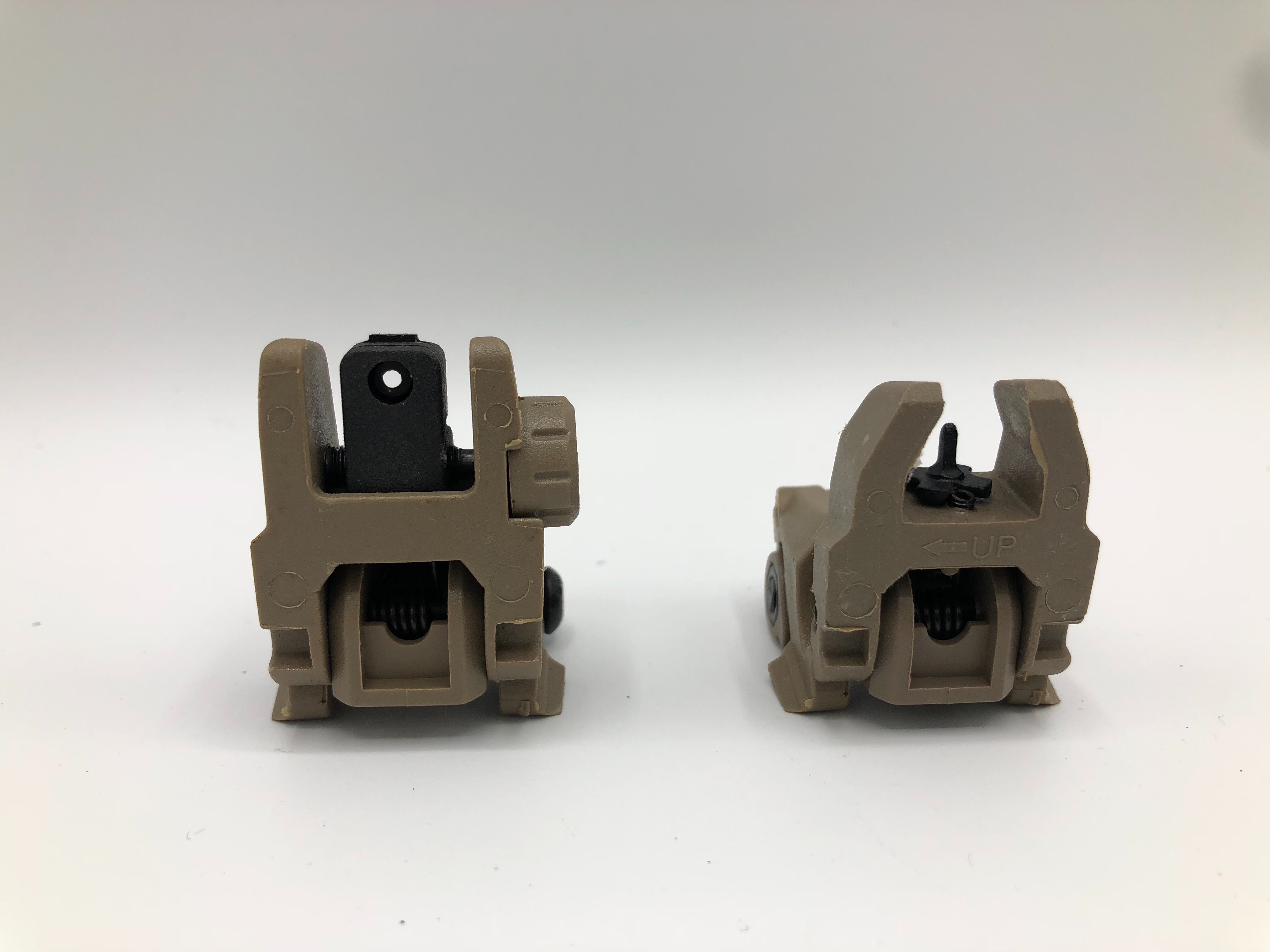 ศูนย์หน้า-หลังพับได้แบบพลาสติก ทรงMagpul รุ่น MBUS