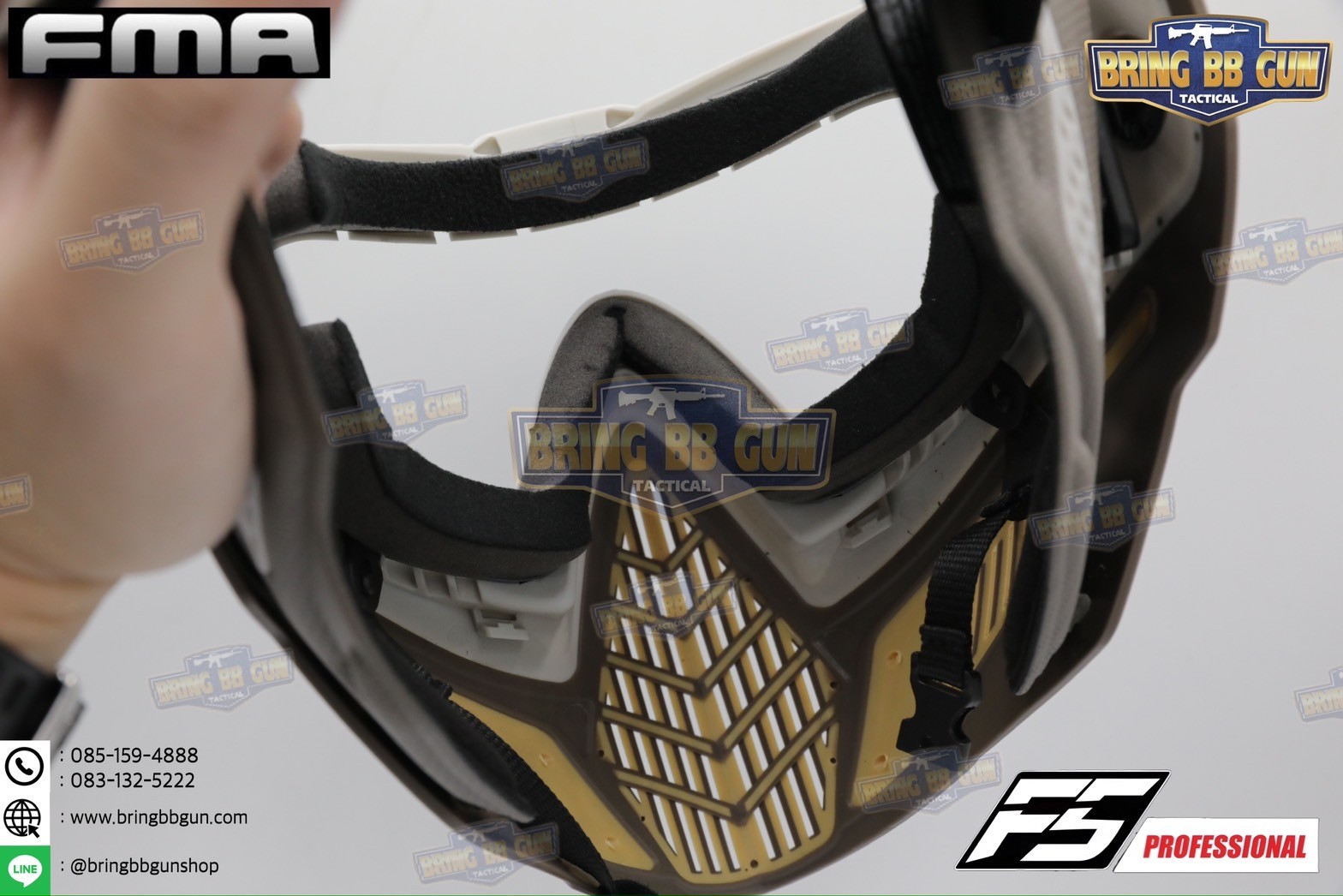 หน้ากาก F5 ยี่ห้อ FMA (FMA F5 STORM GOGGLE MASK) (F5 Professional) (Storm Goggle Mask)