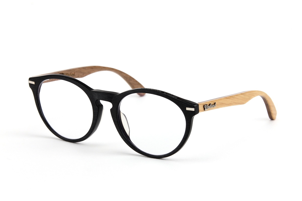 กรอบแว่นสายตาขาไม้ Weekend Duet Collection Seoul Matte Black (Light)