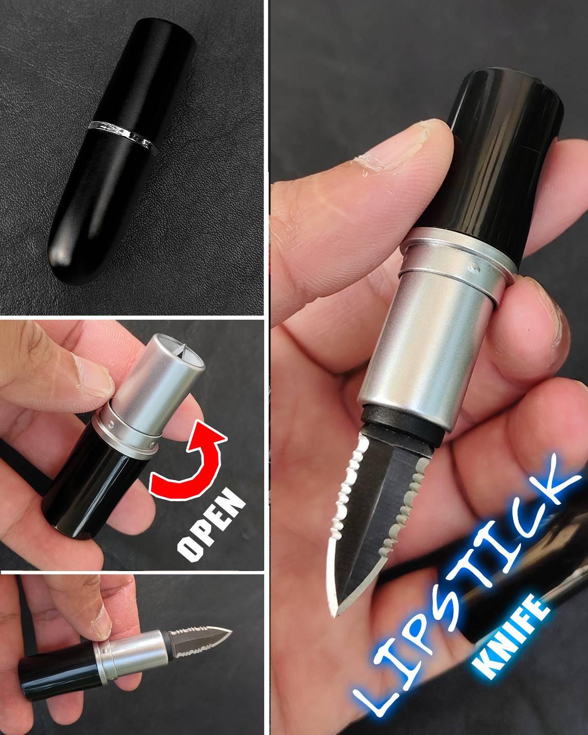 ลิปสติกซ่อนมีด มีดพกซ่อนในรูปแบบของลิปสติก แนบเนียนเหมือนลิปสติกทั่วไป