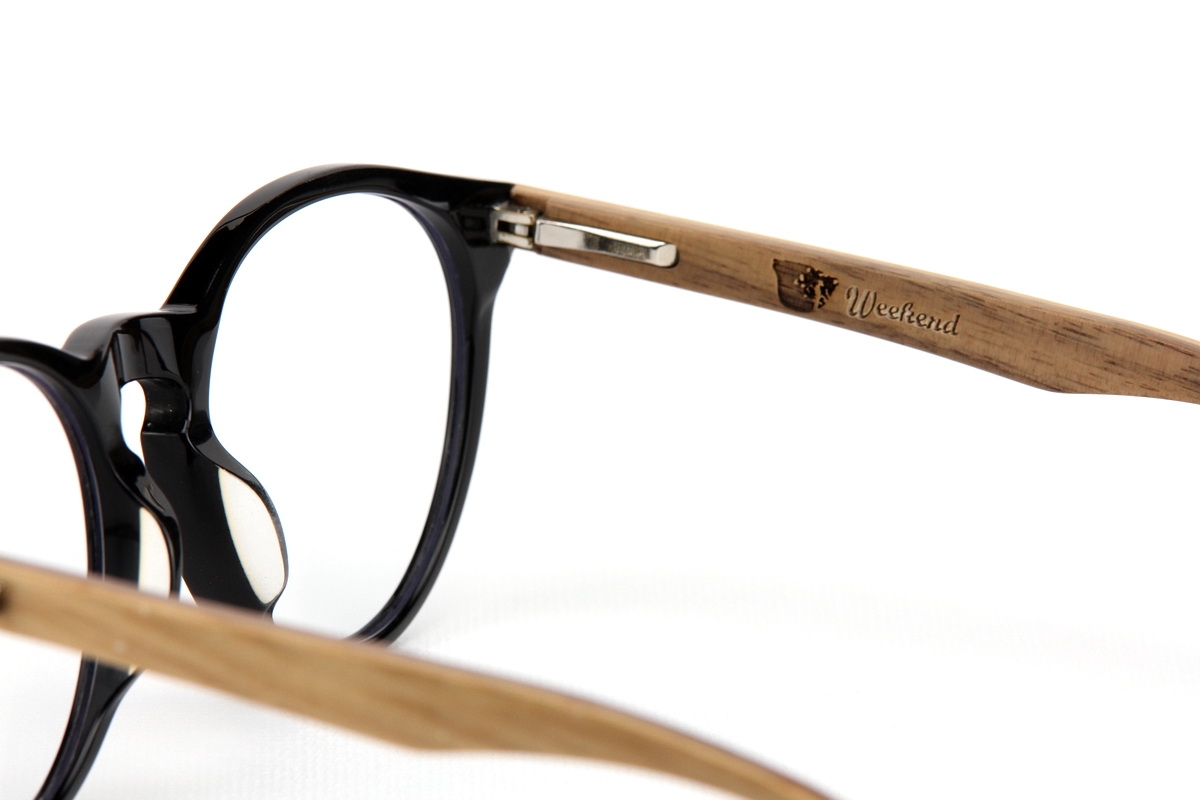 กรอบแว่นสายตาขาไม้ Weekend Duet Collection Seoul Black (Light)
