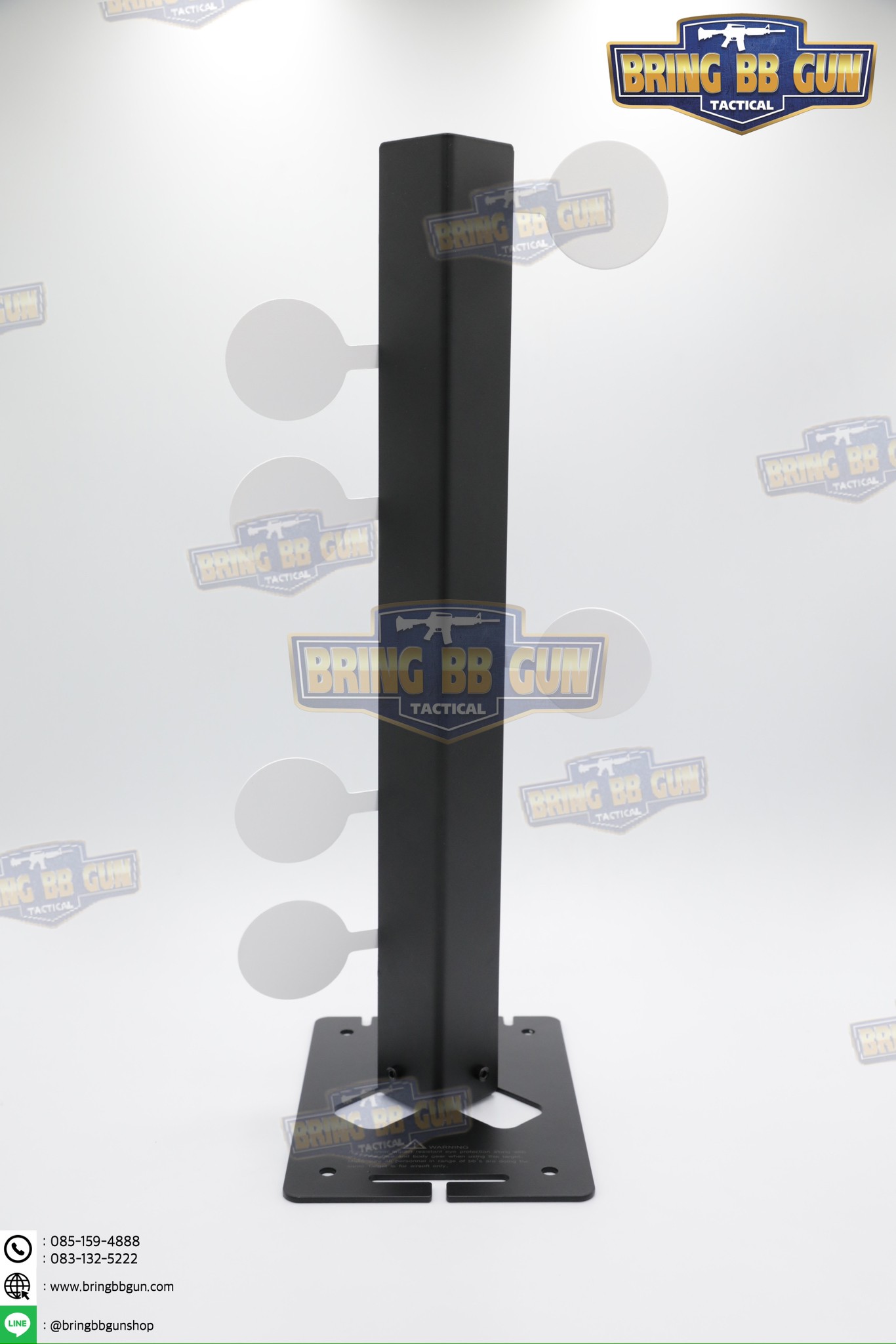 เป้าเพลทเหล็กสำหรับฝึกซ้อมยิงปืนบีบีกัน รุ่น แนวตั้งสวิงซ้าย-ขวา (Dueling Tree Stand Range Reactive Target) (Swing Shooting Target Stand)