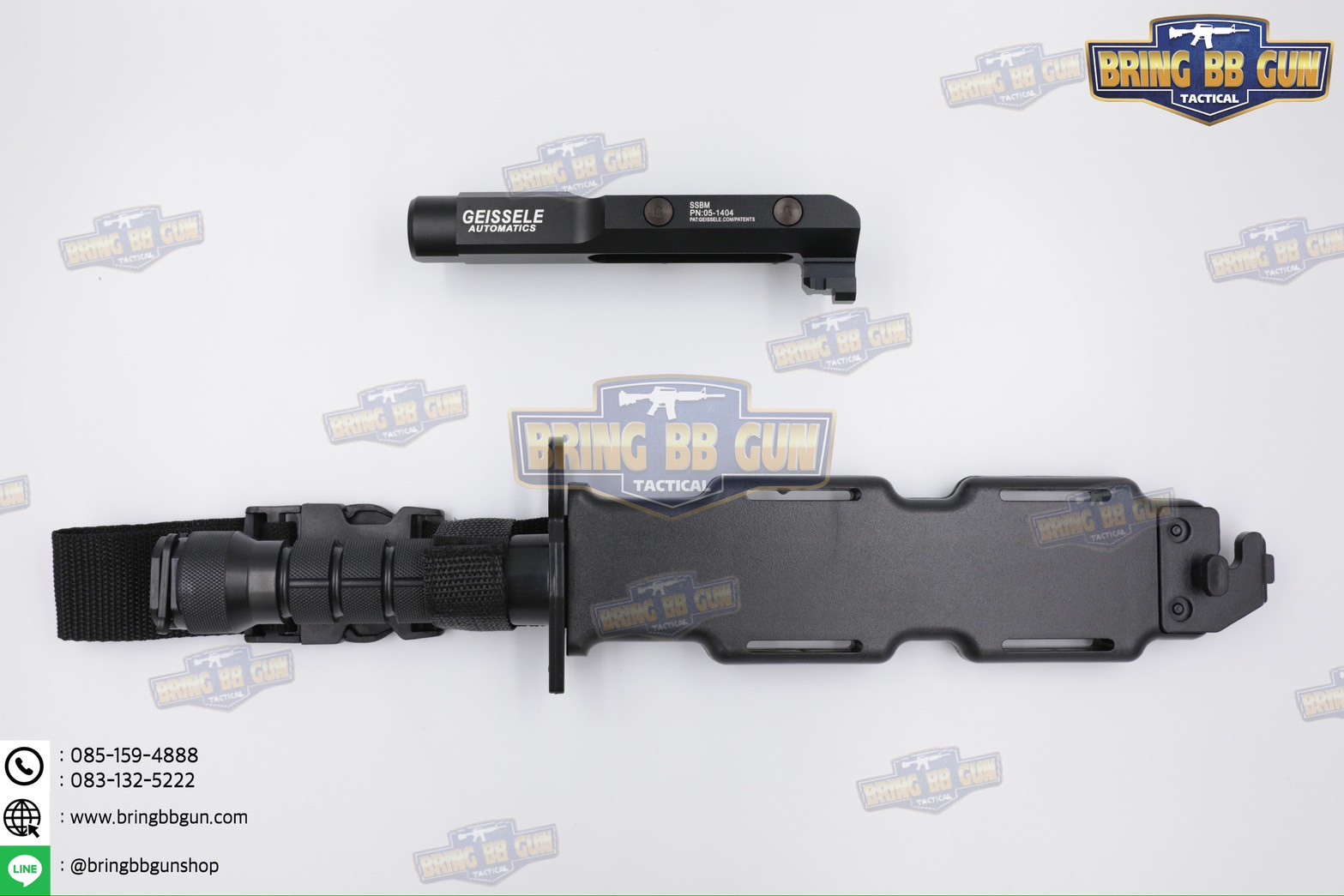 ขาเสริมสำหรับติดมีดปลายปืน ทรง Geissele (Super Stabby Bayonet Mount) (SSBM) (ใช้ได้กับชุดหน้าระบบราง Picatinny (ราง 20mm.) เท่านั้น)