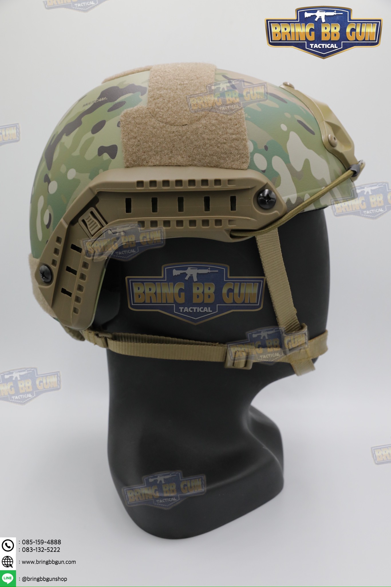 หมวก Fast ปรับท้ายทอยได้(หมวกฟาส) (Fast Helmet MH type) รุ่น Upgrade Version No holes ปรับรัดท้ายทอย