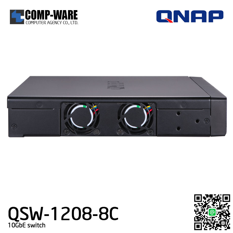 QNAP QSW-1208-8C 10GbE Switch 12-Port Unmanaged 10GbE Switch Twelve SFP+ with Shared Eight 10GBASE-T Ports