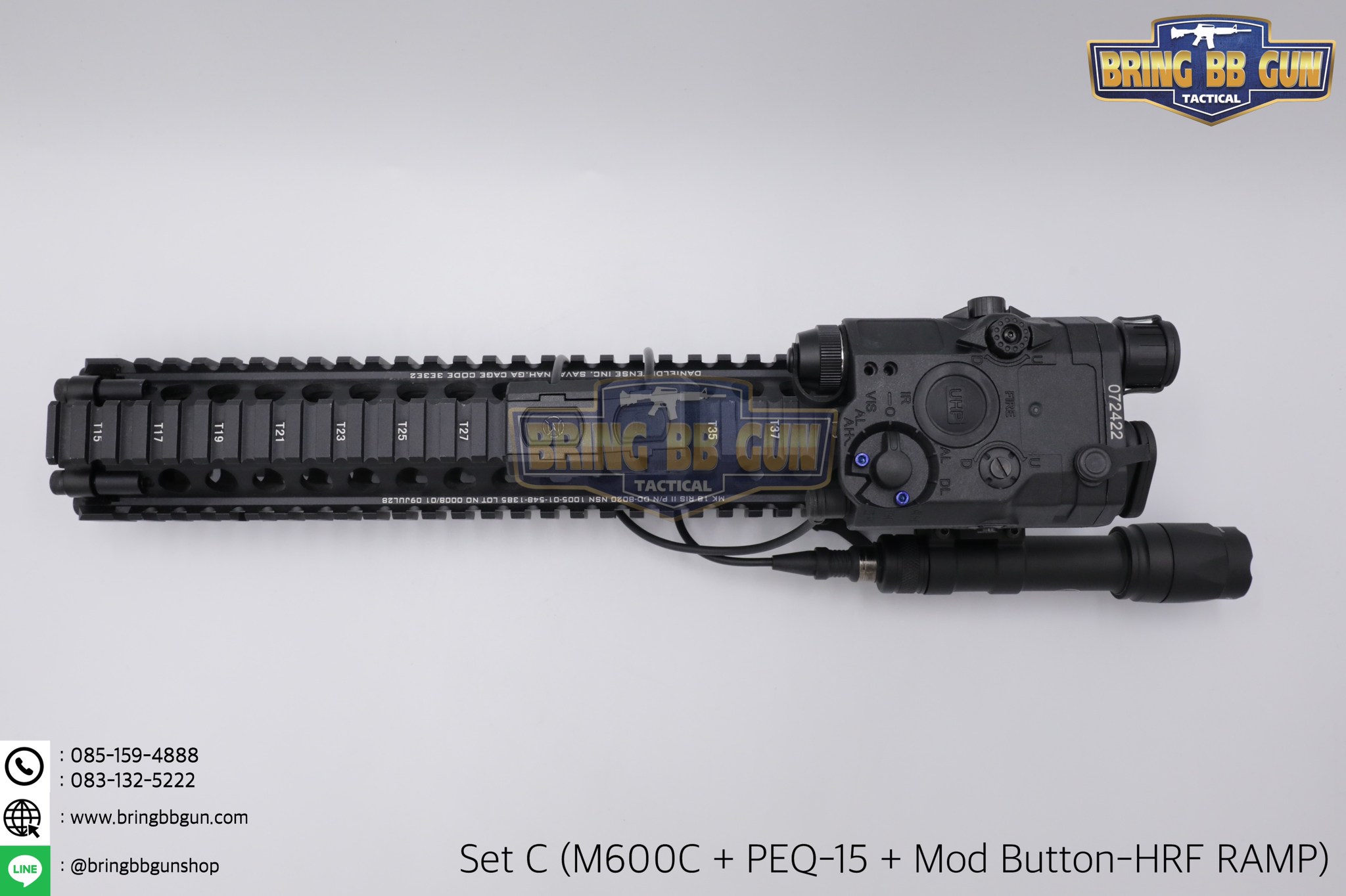 ชุดเซ็ตไฟฉาย M600 + PEQ-15 + สวิตซ์หางหนู2ทาง (M600+PEQ-15+สวิตซ์หางหนู2ทาง)