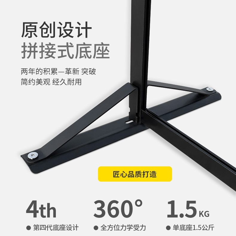 บอร์ดนิทรรศการ แบบตั้งคู่ ขนาด 100 x 200 cm. พร้อมขาตั้ง โครงอะลูมิเนียม สีดำ ถอดประกอบได้