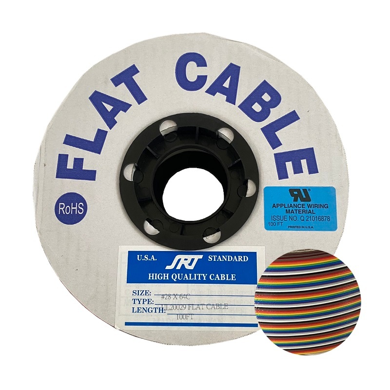 สายแพ สายไฟ สายมัลติคอร์ | 50C 60C 64C | WR2 | สีรุ้ง | Ribbon flat cable gray | ม้วนละ 100 ฟุต
