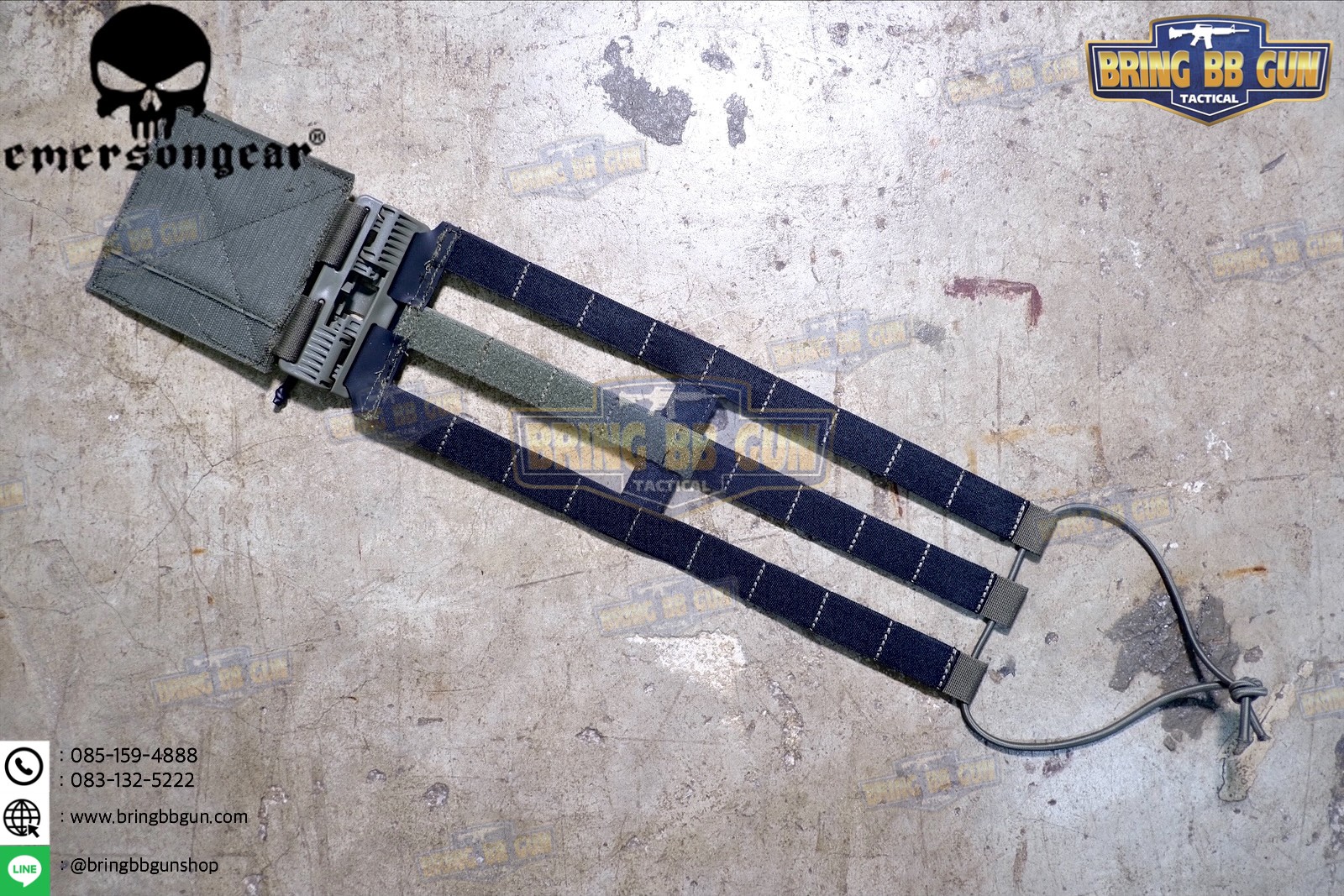 ชุดเซ็ตปลดเสื้อเกราะไว (ชุดสายโอบ-ปลดไว) ยี่ห้อ Emerson (Vest single point quick release Mesh Cummerbund) (Quick Release Cummerbund Set)