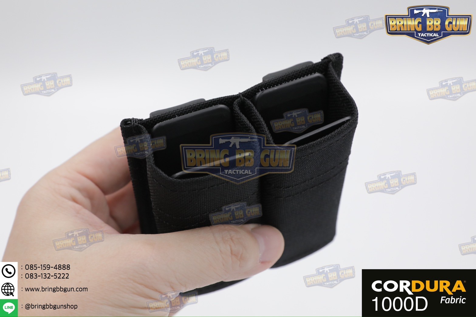 เพ้าแม็กกาซีนปืนสั้นแบบคู่ ทรง ESS รุ่น 9mm. (ซองแม็กกาซีนแบบคู่ ESS รุ่น 9mm.) (FAST 9mm. Double Soft Pouch)