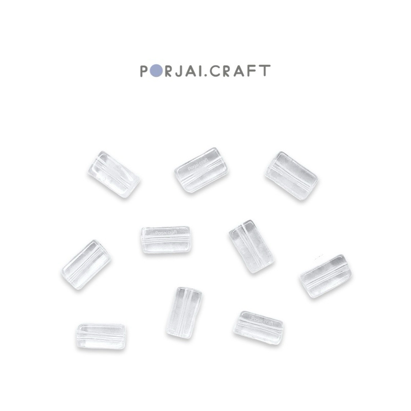Clear Quartz Rectangle Beads ลูกปัดควอตซ์ใส 7mm