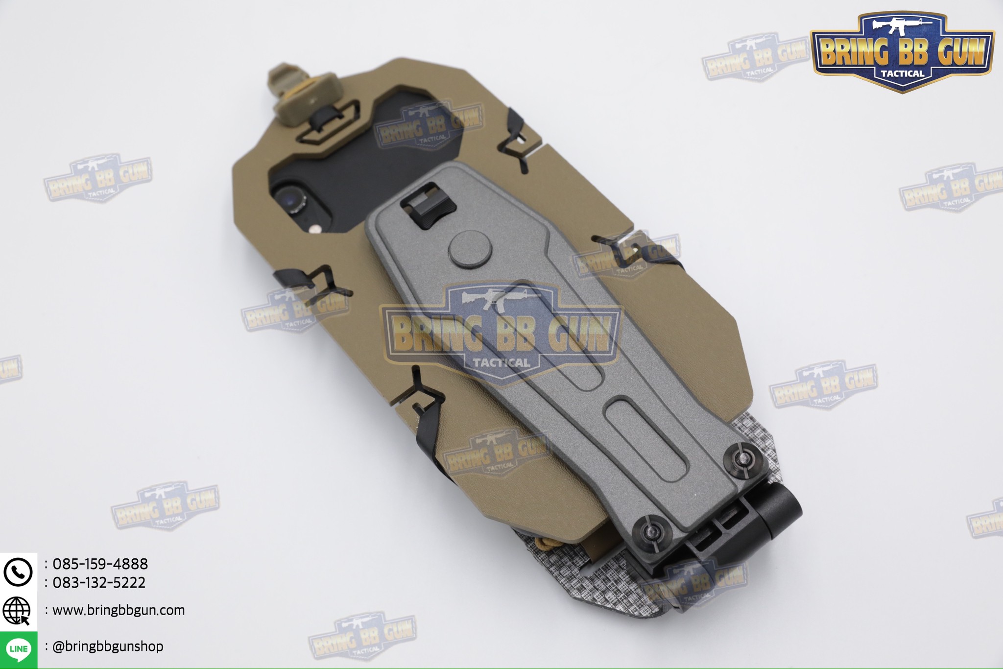 Tactical Rotating Phone Holder เคสโทรศัพท์ติดเสื้อเวส แบบปรับองศาได้ (Folded Navigation Board) (Tactical MOLLE Phone Holder) (Navboard Fliplite Chest Smartphone Mount)