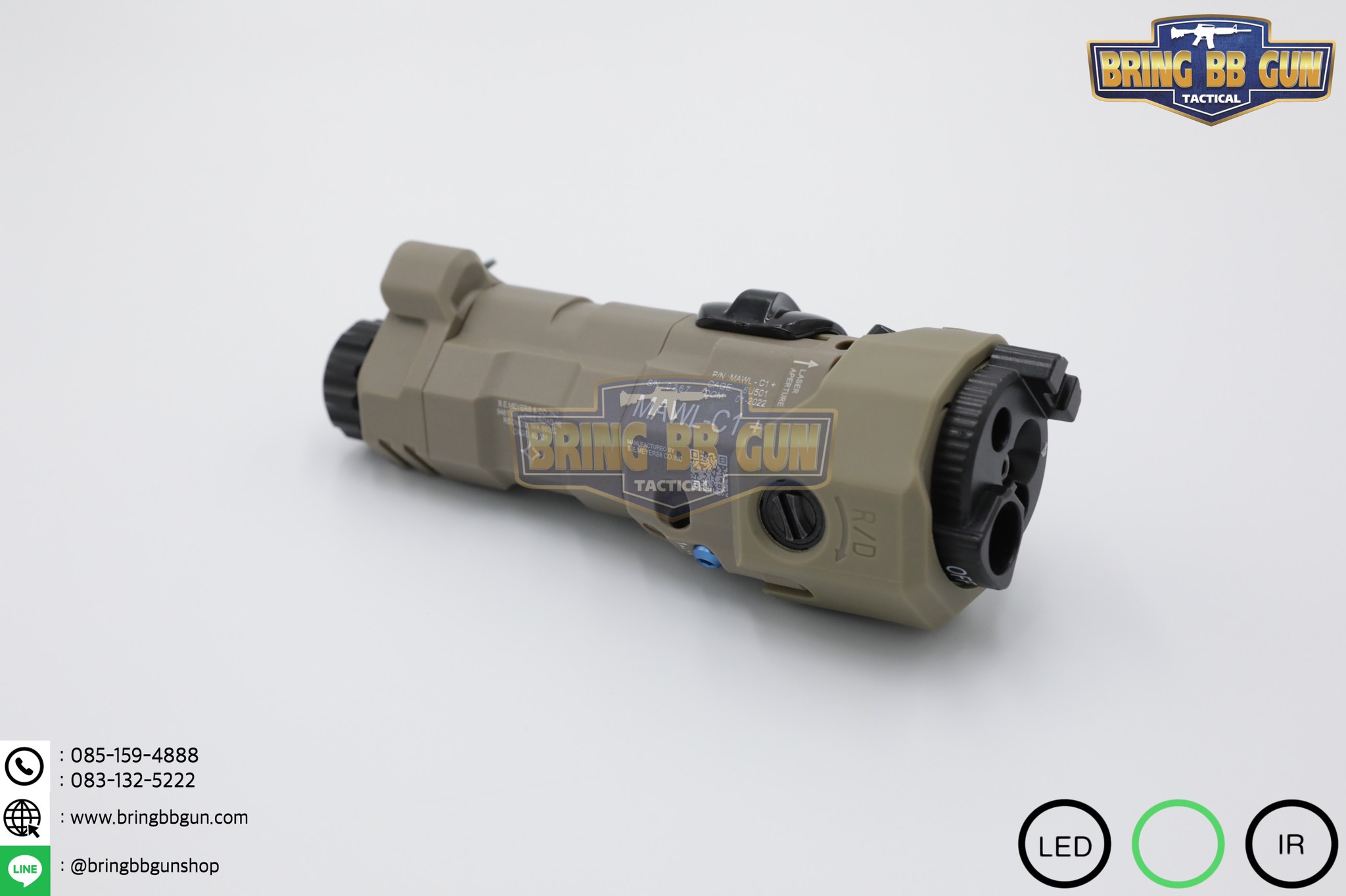 กล่องไฟฉาย+เลเซอร์ชี้เป้า+ไฟฉายIR+เลเซอร์ชี้เป้าIR (อุปกรณ์เล็งช่วยส่องสว่าง) B.E. Meyer รุ่น MAWL-C1+