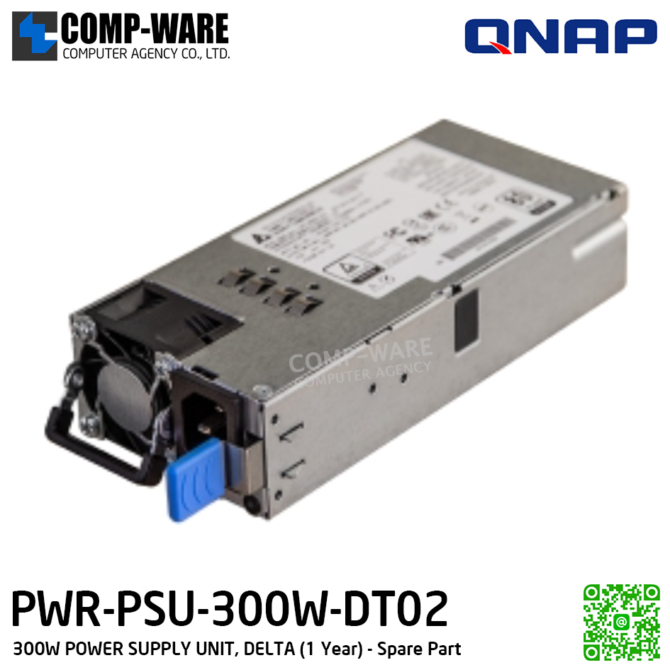 QNAP PWR-PSU-300W-DT02 300W POWER SUPPLY UNIT, DELTA (1 Year) - Spare Part