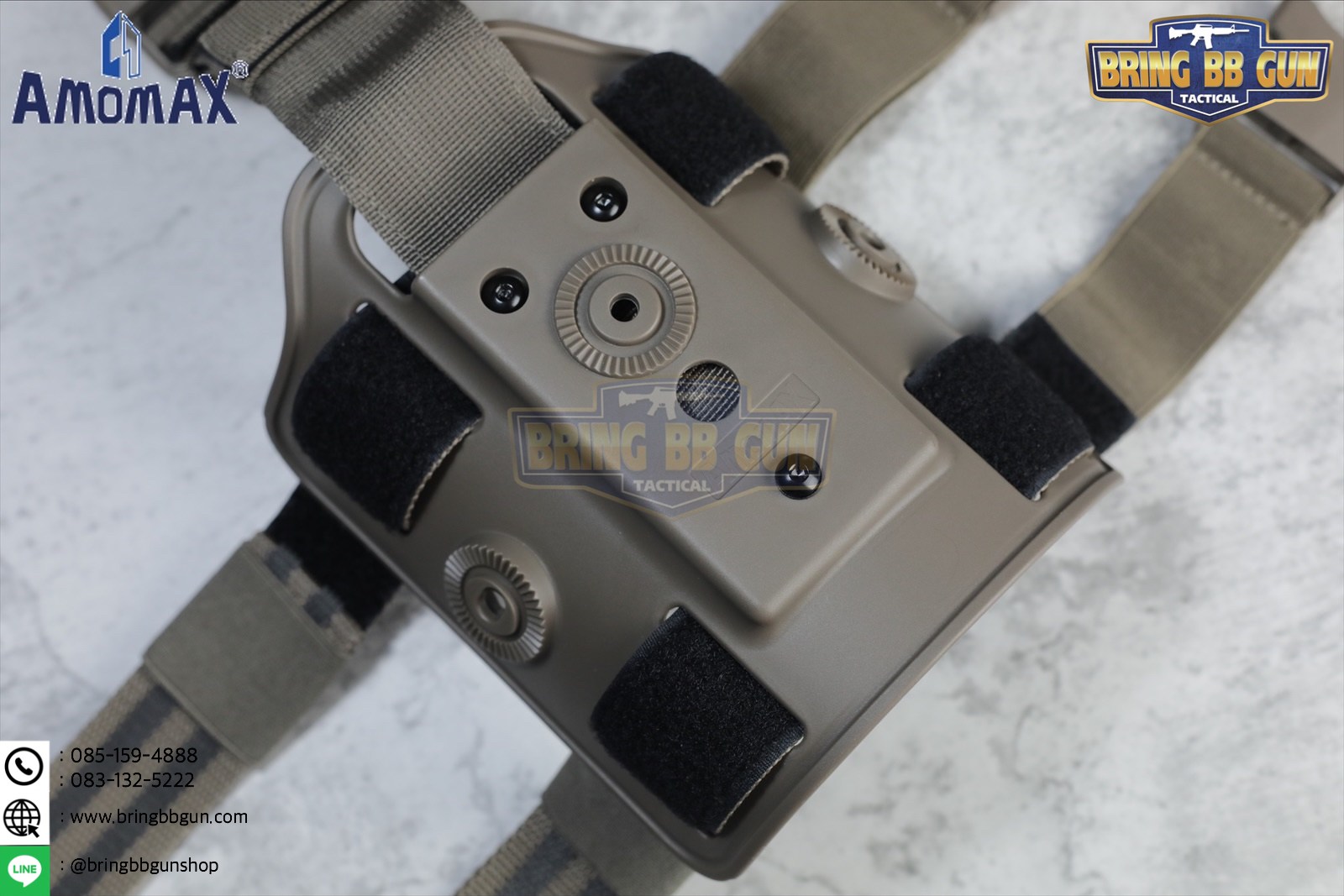 เพลทรัดต้นขา ยี่ห้อ Amomax (Amomax Drop Leg Platform)