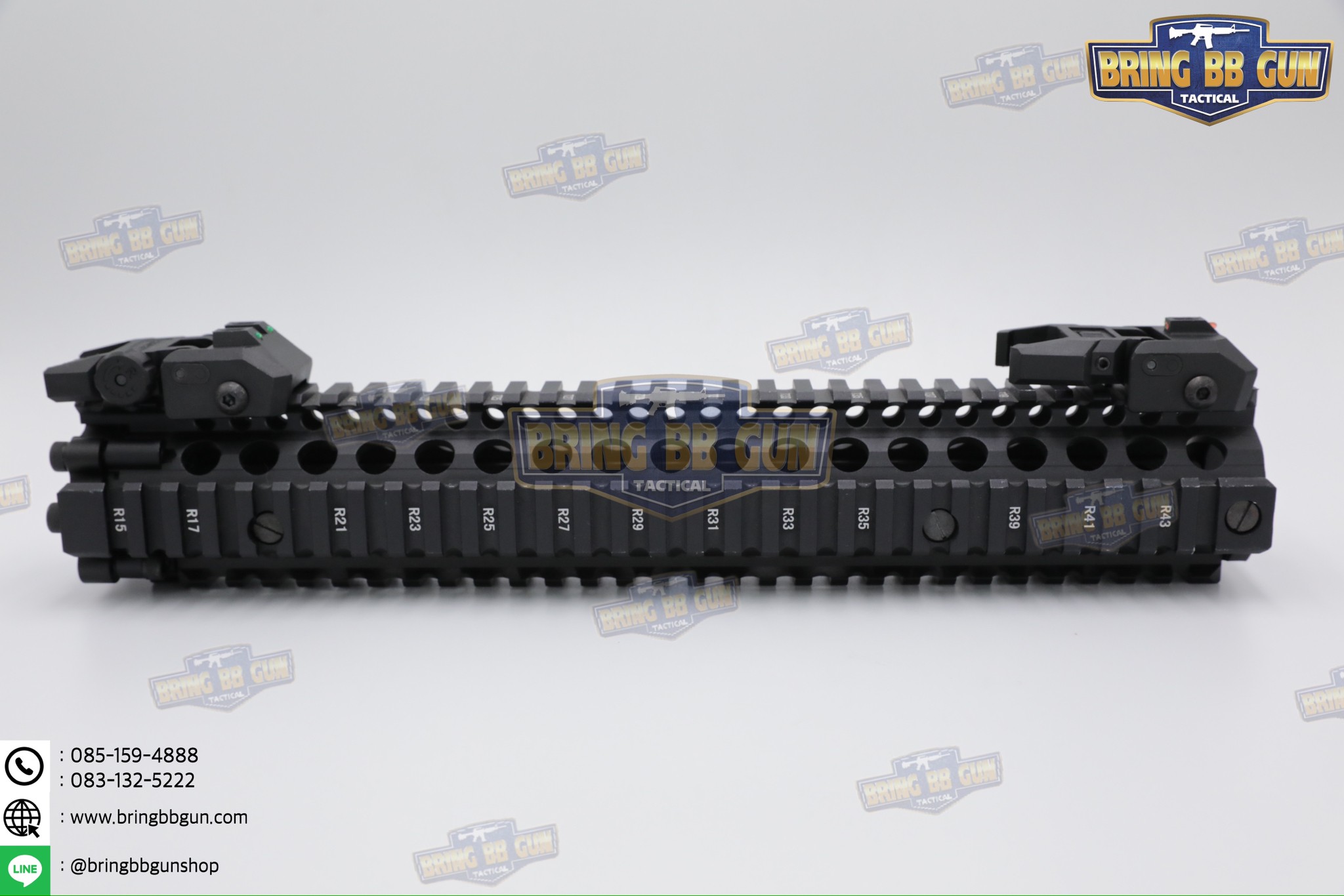 ศูนย์หน้า-หลังพับได้แบบพลาสติก MGPCQB รุ่น Armor Gen2 เรืองแสง