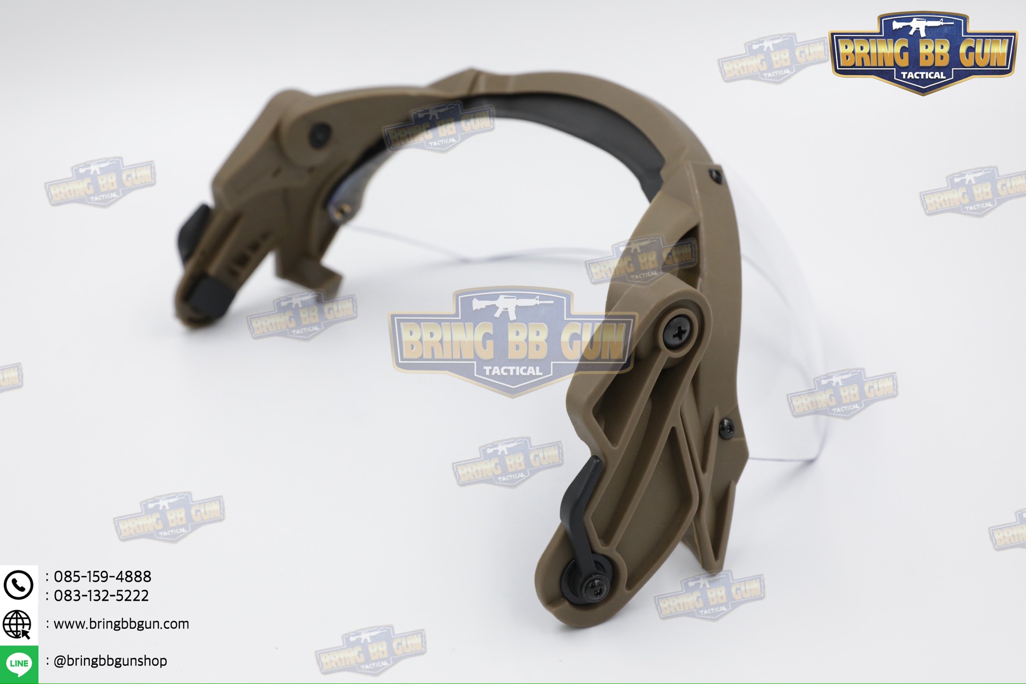 ชิวหน้าหมวก Fast (กระบังลม)สำหรับหมวกกันน็อคยุทธวิธีแบบปรับได้ (Visor - FAST) (FAST Helmet Visor) (Flip Goggles for Tactical Helmet)