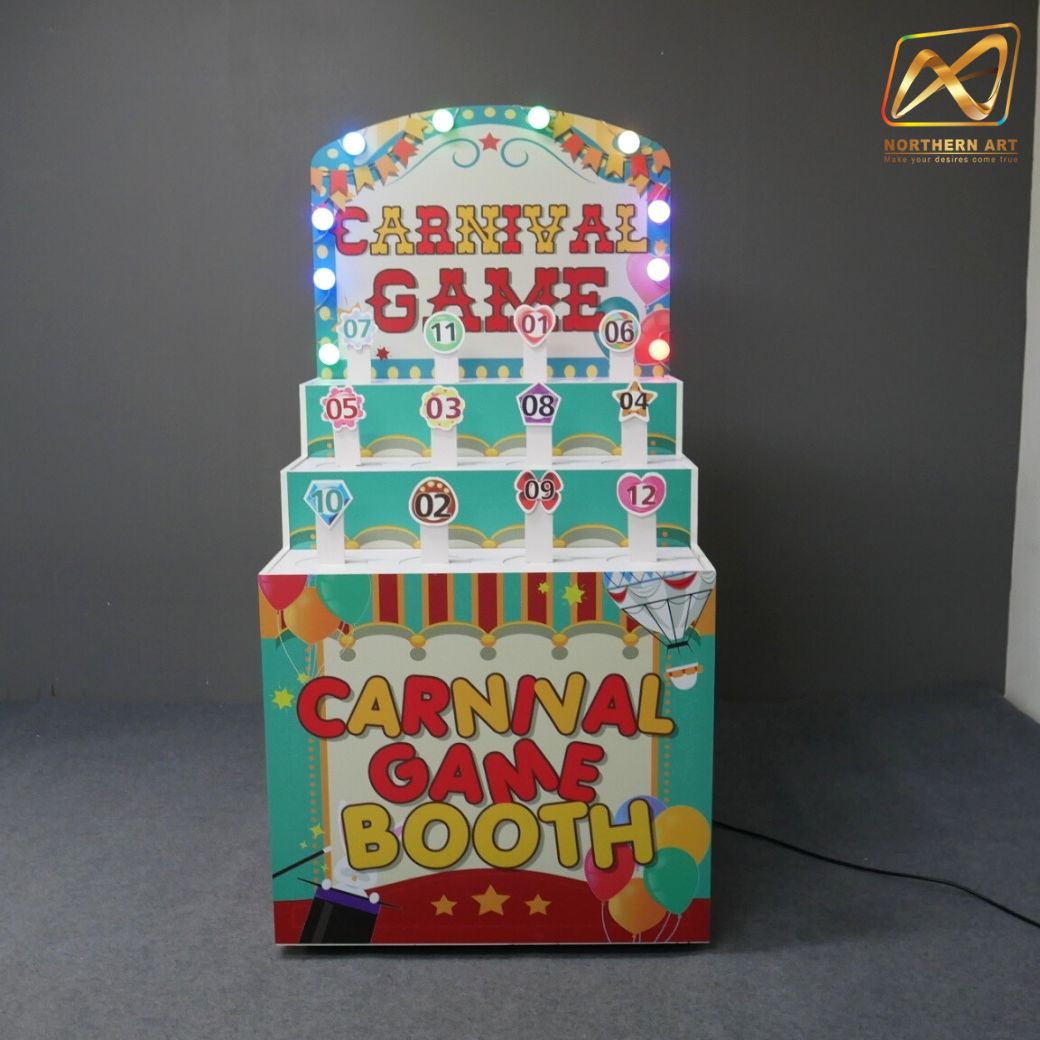 ตู้เกมส์ CARNIVAL เกมส์โยนห่วงคล้องแท่ง ขนาด (W) 80 x (L)64 x (H)160 cm. ชุดแท่งตั้งพร้อมห่วง 36 อัน (คละสี คละขนาด)