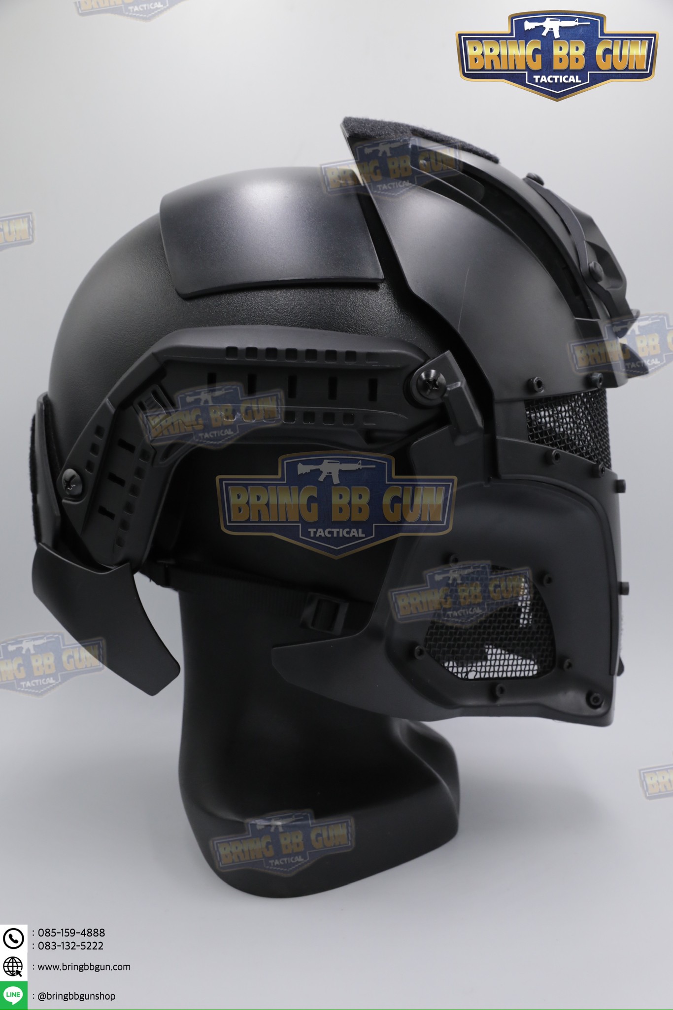 หน้ากากเต็มใบ Medieval Iron Warrior (หน้ากาก+หมวกฟาส)