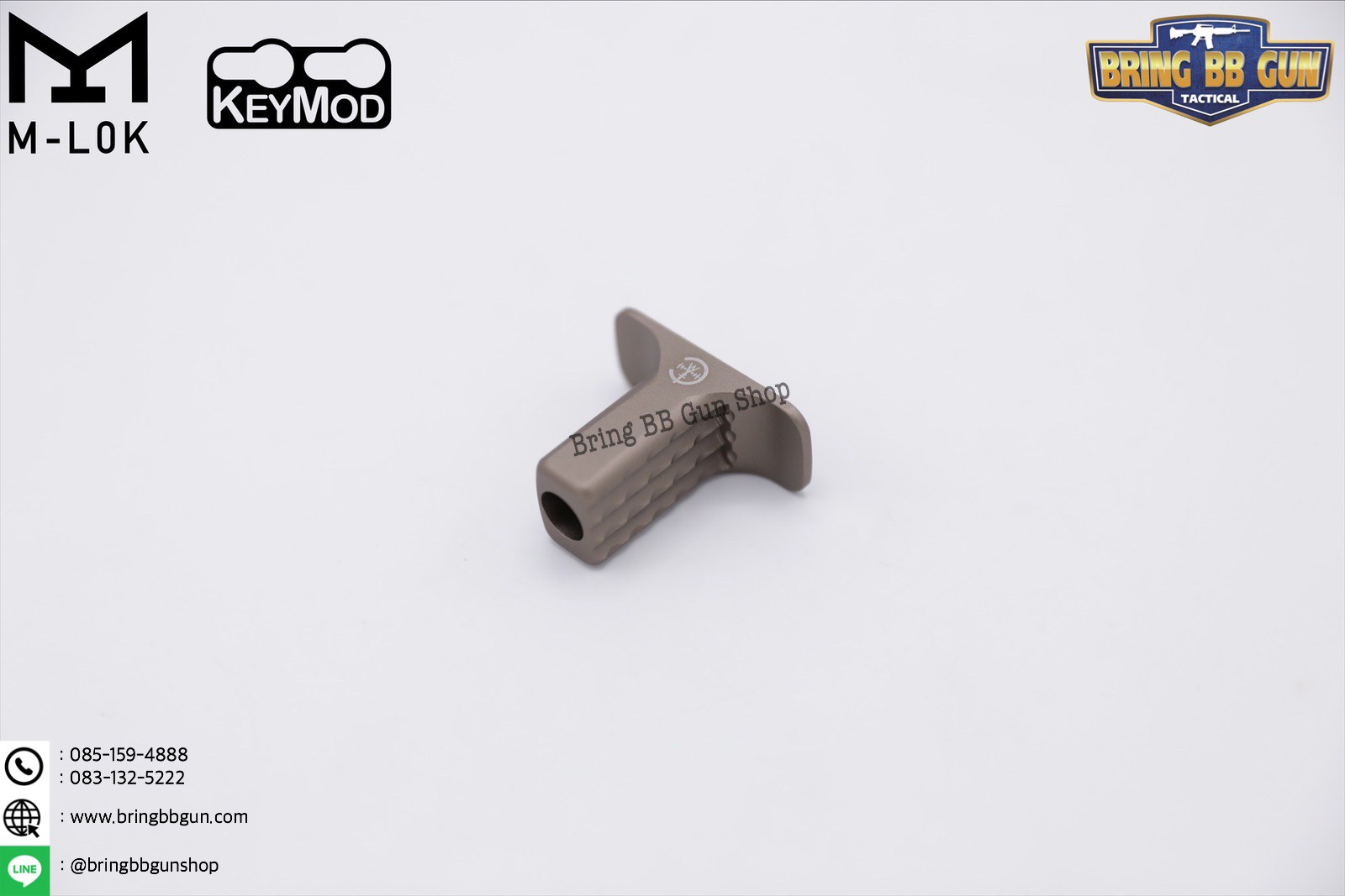 กริ๊ปมือหน้า (Angled Foregrip) ยี่ห้อ Impact Weapons Components M-Lok/Keymod Barrier Hand Stop (ใช้ได้กับชุดหน้าระบบราง M-Lock และ Keymod)