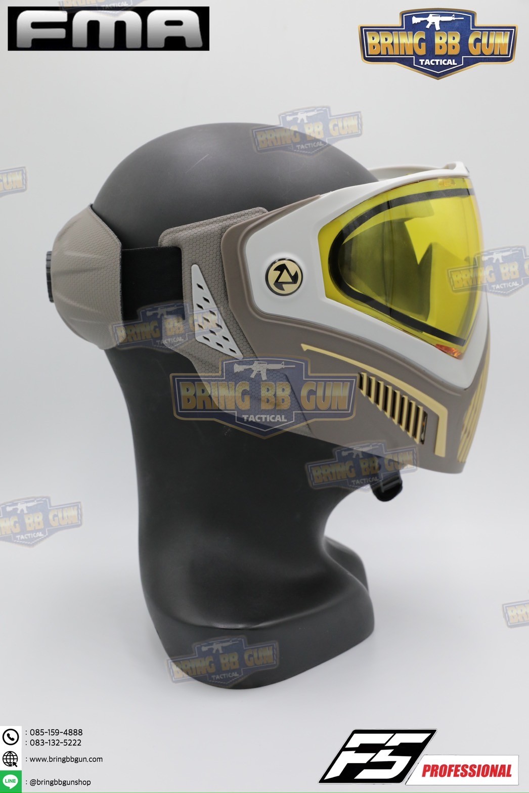 หน้ากาก F5 ยี่ห้อ FMA (FMA F5 STORM GOGGLE MASK) (F5 Professional) (Storm Goggle Mask)
