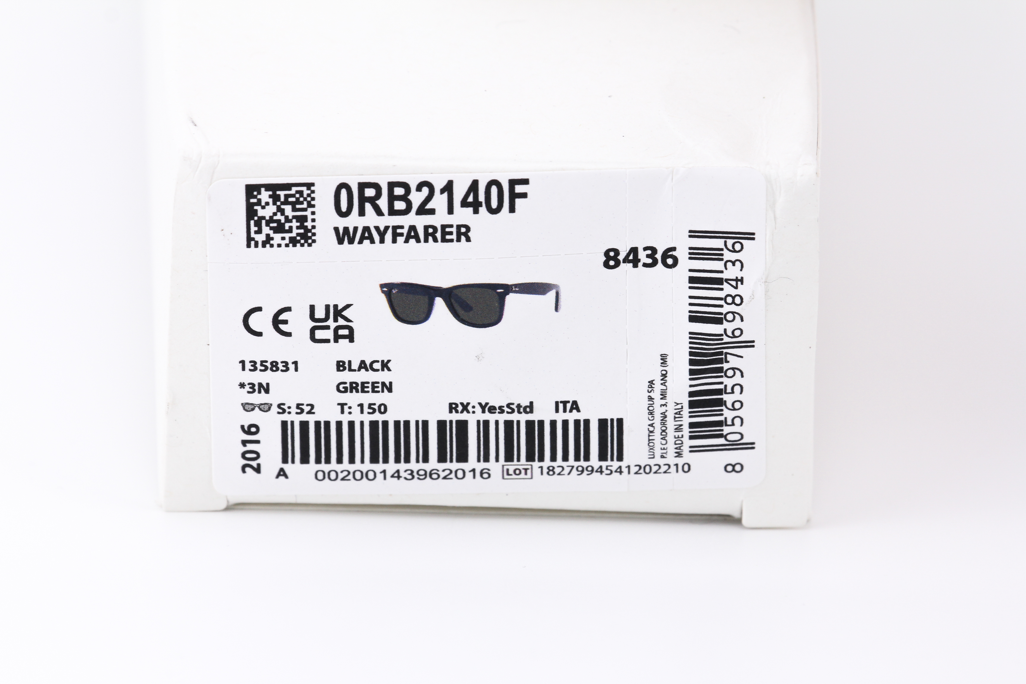RayBan RB2140F 135831 THE BIO-ACETATE WAYFARER