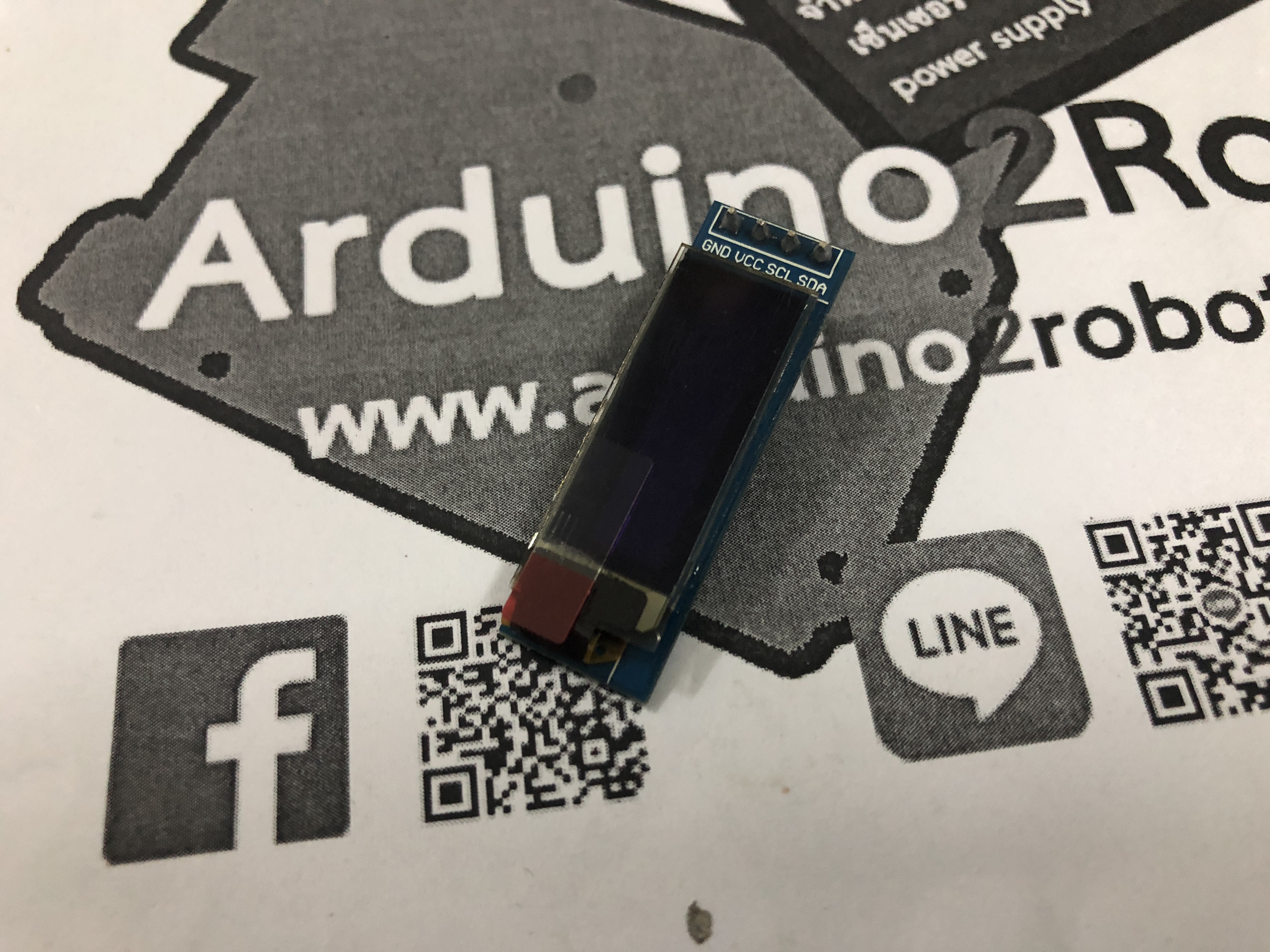 0.91 Inch 128x32 I2C Blue OLED Module