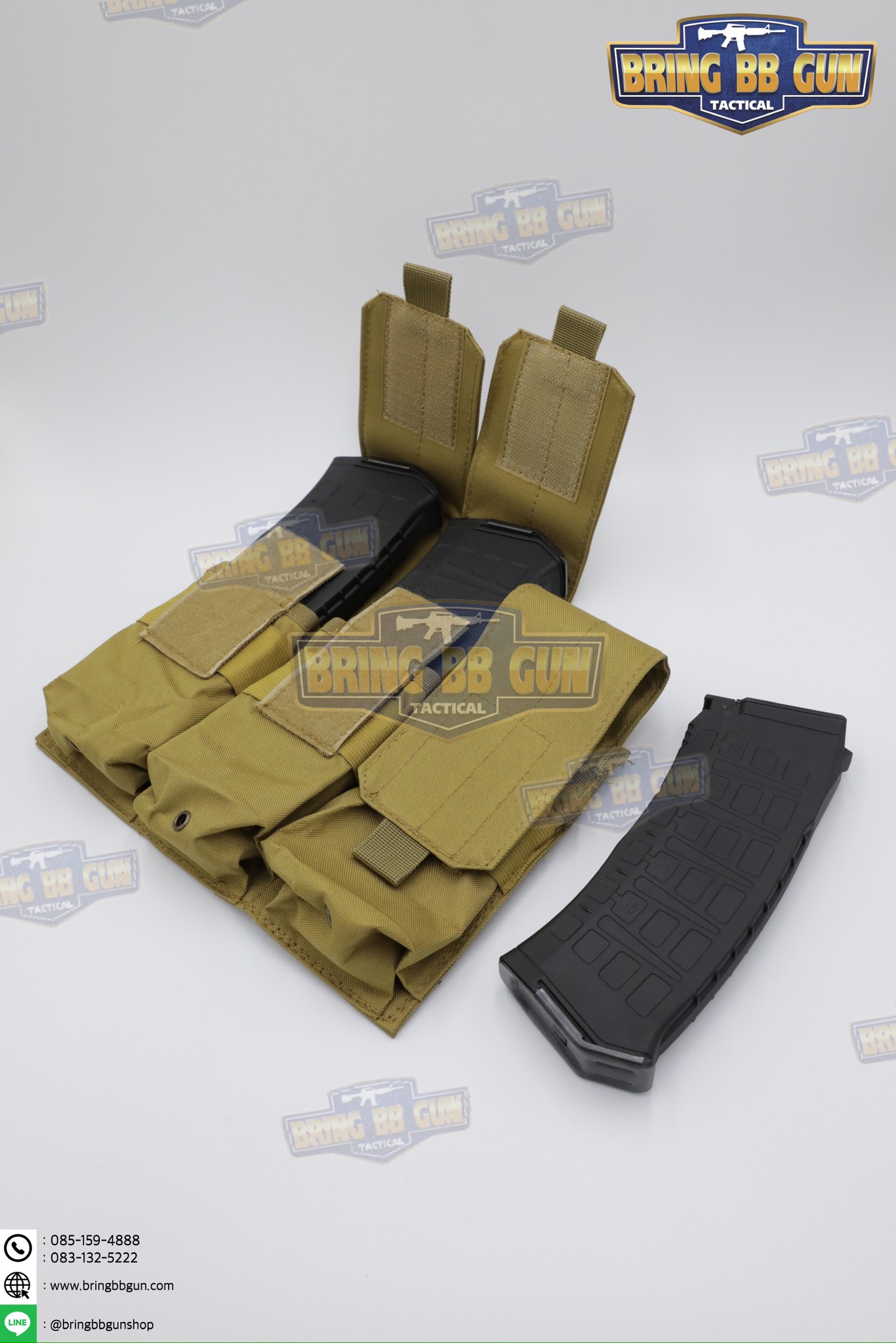 เพ้าแม็กกาซีนปืนยาวมีฝาปิด (แบบผ้า) รุ่น 3ช่อง