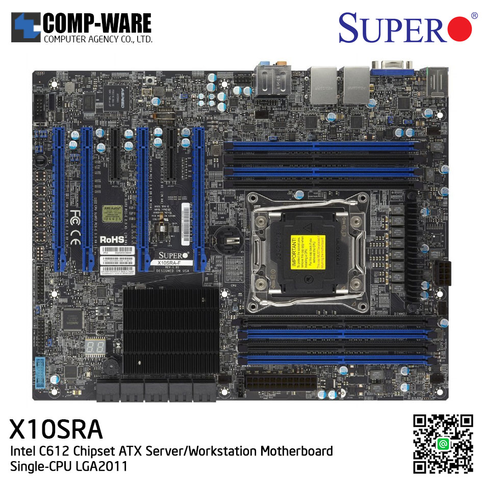 Supermicro X10SRA Intel C612 Chipset ATX Server/Workstation Motherboard Single-CPU LGA2011