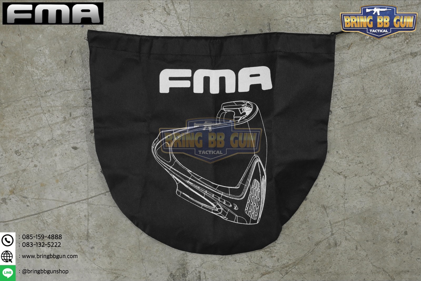 หน้ากาก F1 ยี่ห้อ FMA รุ่น เลนส์1ชั้น หน้ากากลายพราง