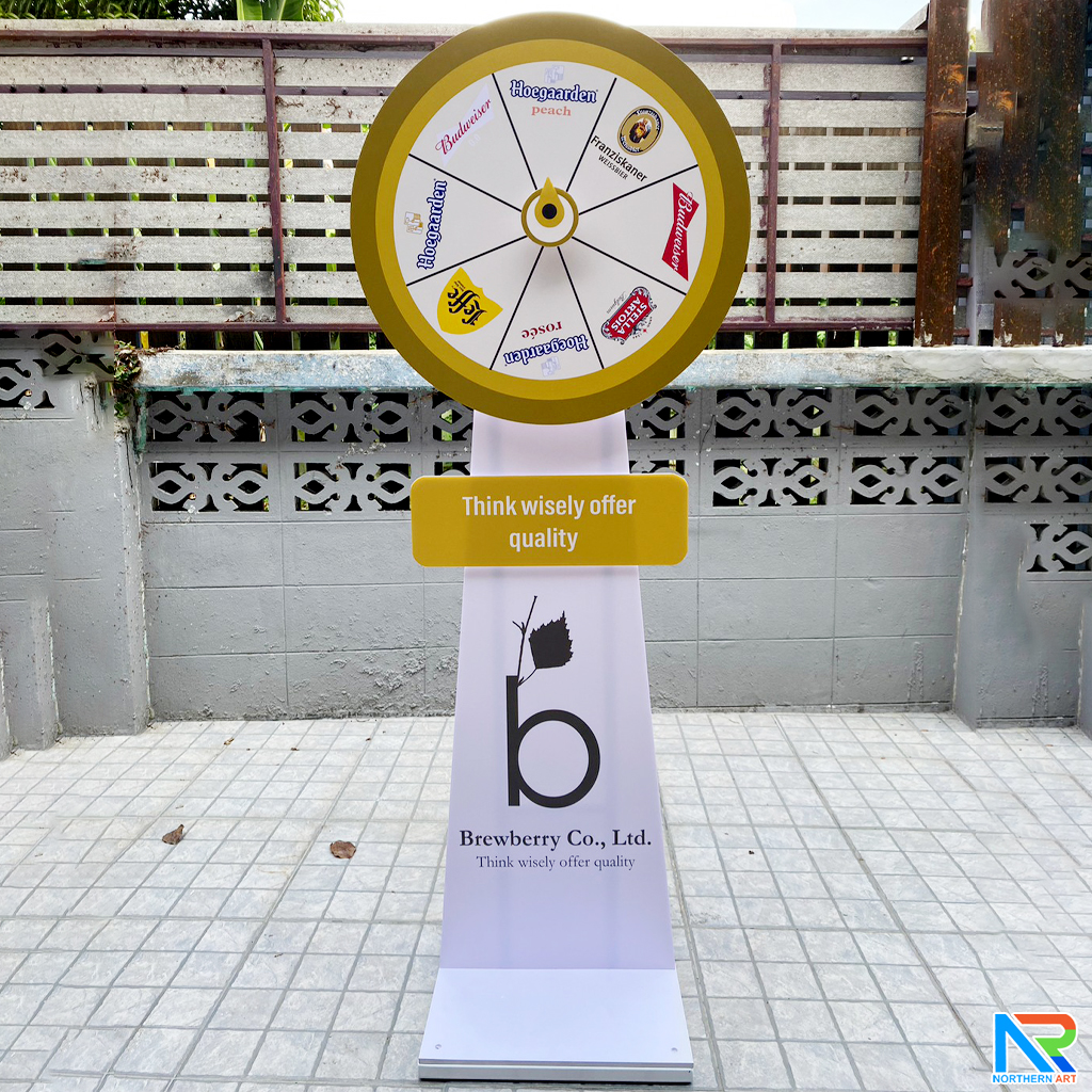 เช่าเกมส์วงล้อตั้งพื้น รุ่นเหล็ก ขนาดวงล้อ 80 ซม. ถอดประกอบได้