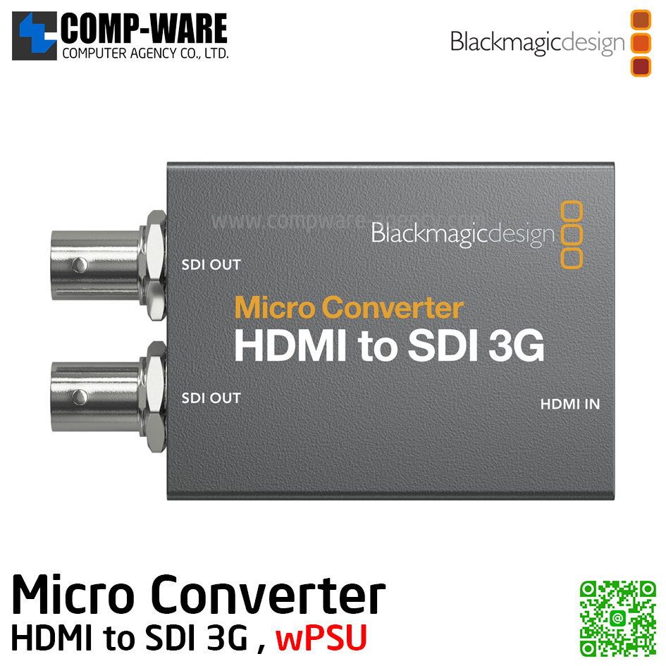 Blackmagic Micro Converter HDMI to SDI 3G , wPSU (with Power Supply) รับประกัน 1ปี