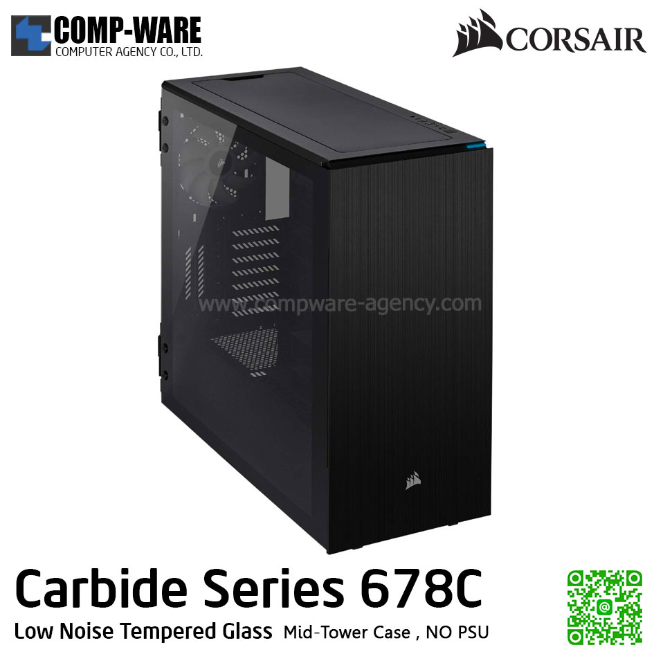 CORSAIR Carbide 678C TG Black Mid Tower Chassis , No Power - CC-9011167-WW