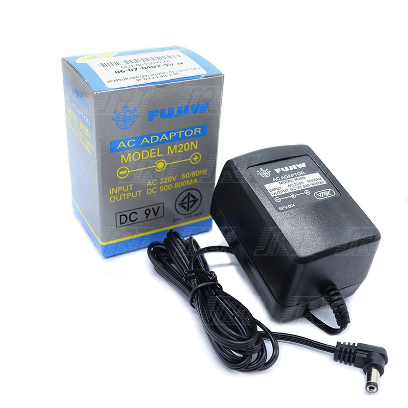 ADAPTOR M20 9V (N-) (S+) | 06-07-0402-9V | (N-) (S+) | หม้อแปลง | FUJIW