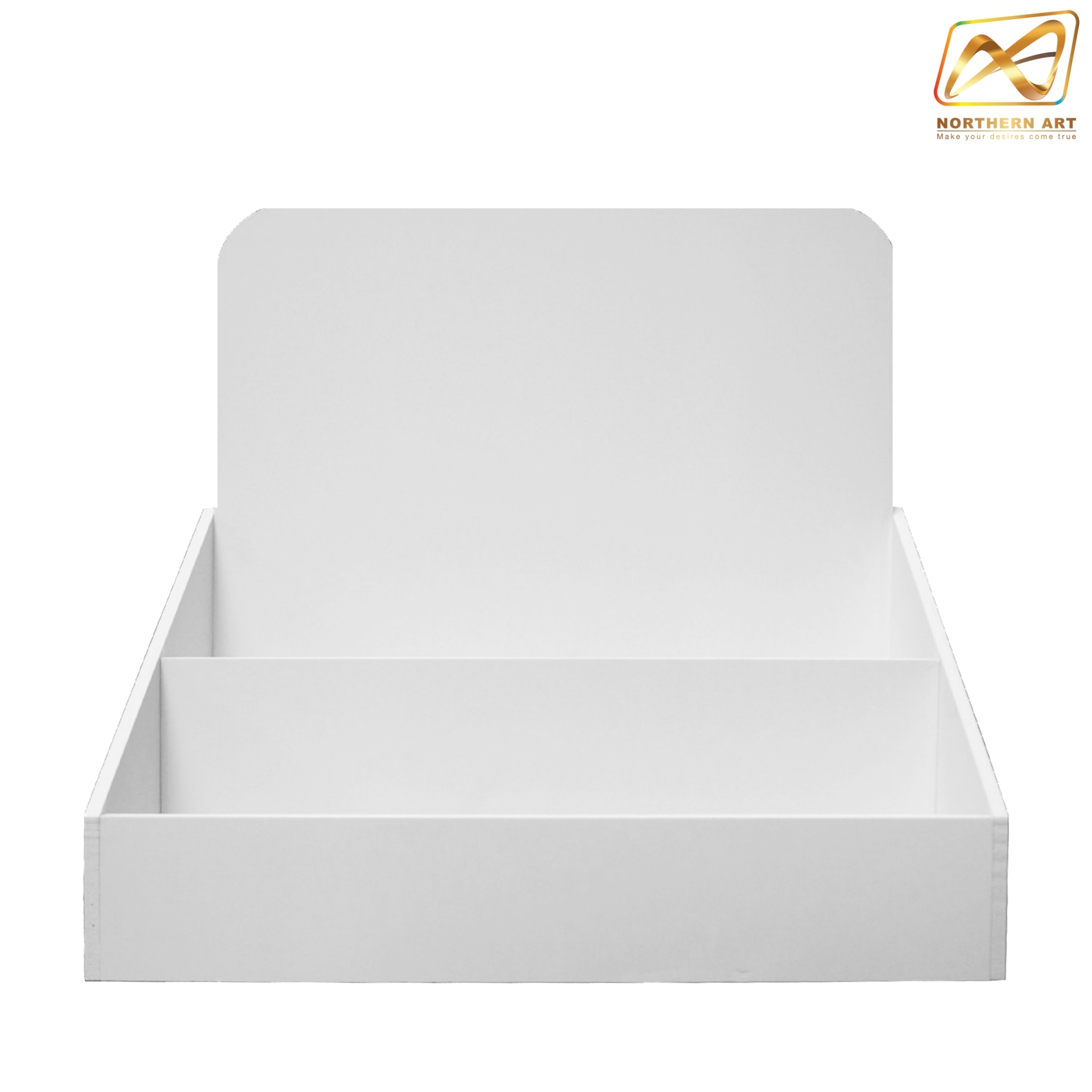 ชั้นวางสินค้าตั้งโต๊ะ 2ชั้น ขนาด (Wx30 x (D)15 x (H)30 cm. วัสดุพลาสวูดหนา 5 มม