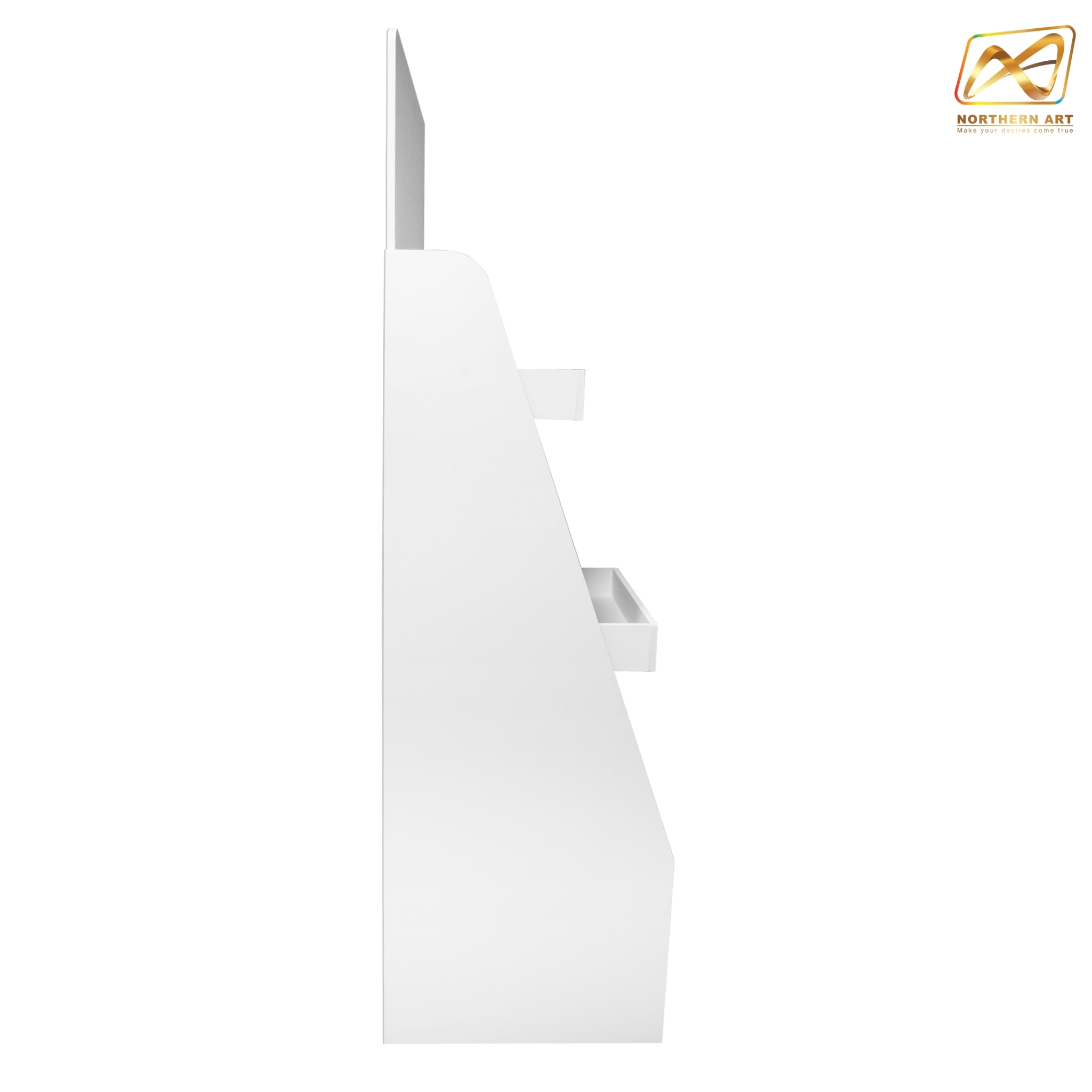 ชั้นวางสินค้าพลาสวูด 3 ชั้น ขนาด(W)35 x (D)35 x (H)118 ซม. พร้อมงานพิมพ์ พลาสวูดหนา 8 มม.