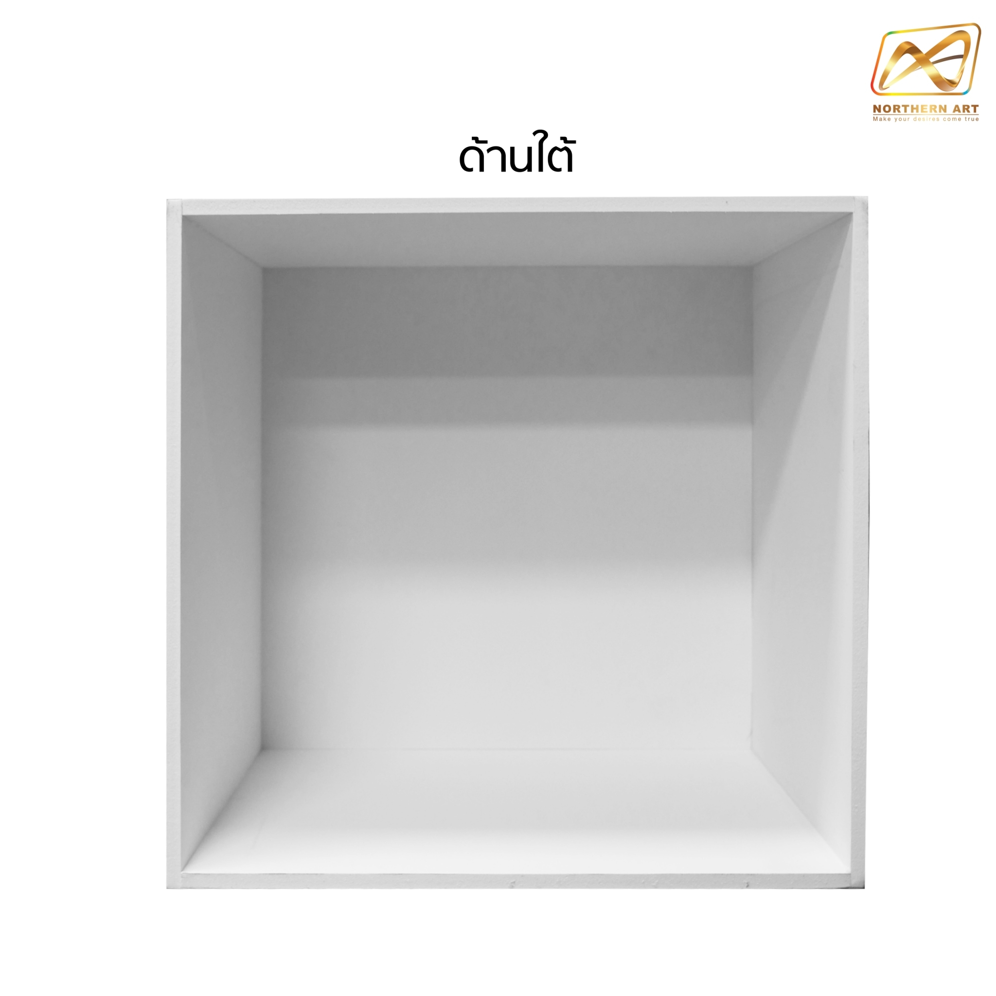 ชั้นวางสินค้าพลาสวูด 3 ชั้น ขนาด(W)35 x (D)35 x (H)118 ซม. พร้อมงานพิมพ์ พลาสวูดหนา 8 มม.