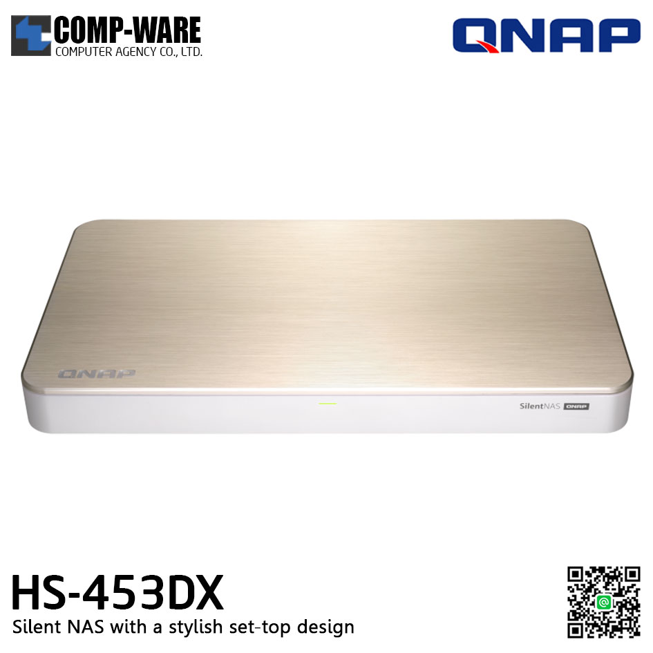 QNAP NAS (4-Bay) HS-453DX (8GB RAM) M.2 SSD caching support, 10GbE connectivity, and HDMI 2.0 4K output / 2Y Warranty / No HDD // HS-453DX-8G