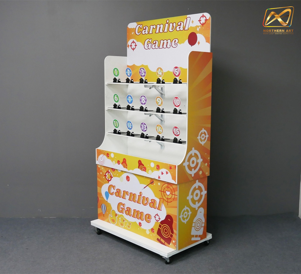 CARNIVAL GAME เกมส์ยิงเป้าเหล็ก ขนาด (W) 90 x (L)50 x (H)176 cm. พร้อมเป้าเหล็กกลม 15 อัน ปืนกระสุนโฟม 1 ชุด