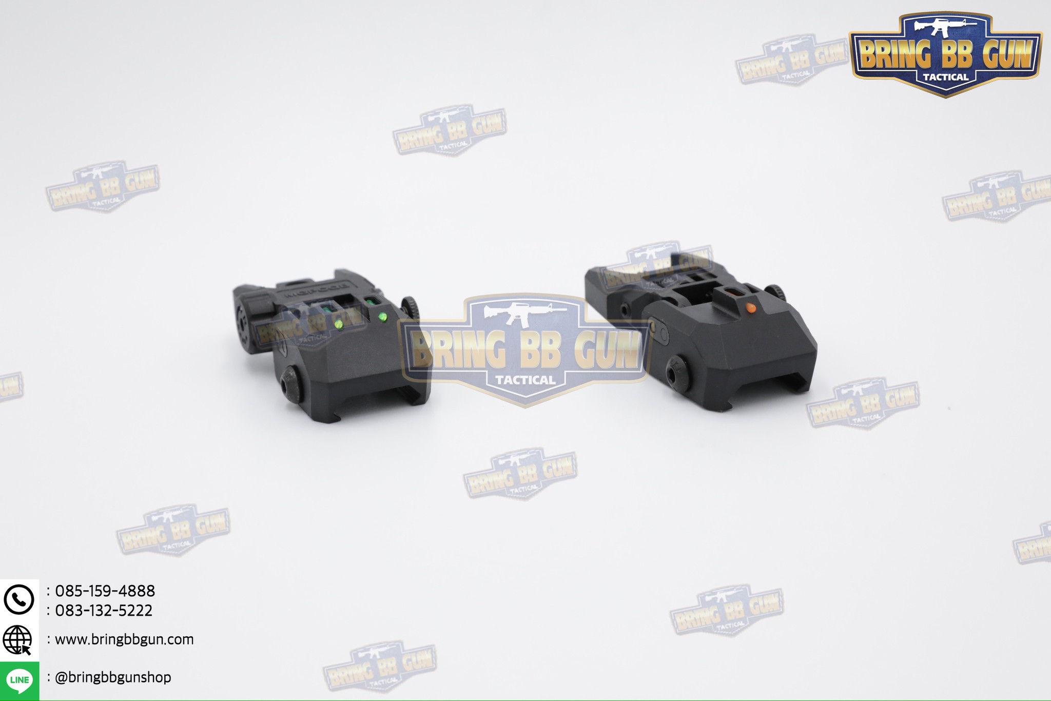 ศูนย์หน้า-หลังพับได้แบบพลาสติก MGPCQB รุ่น Armor Gen2 เรืองแสง