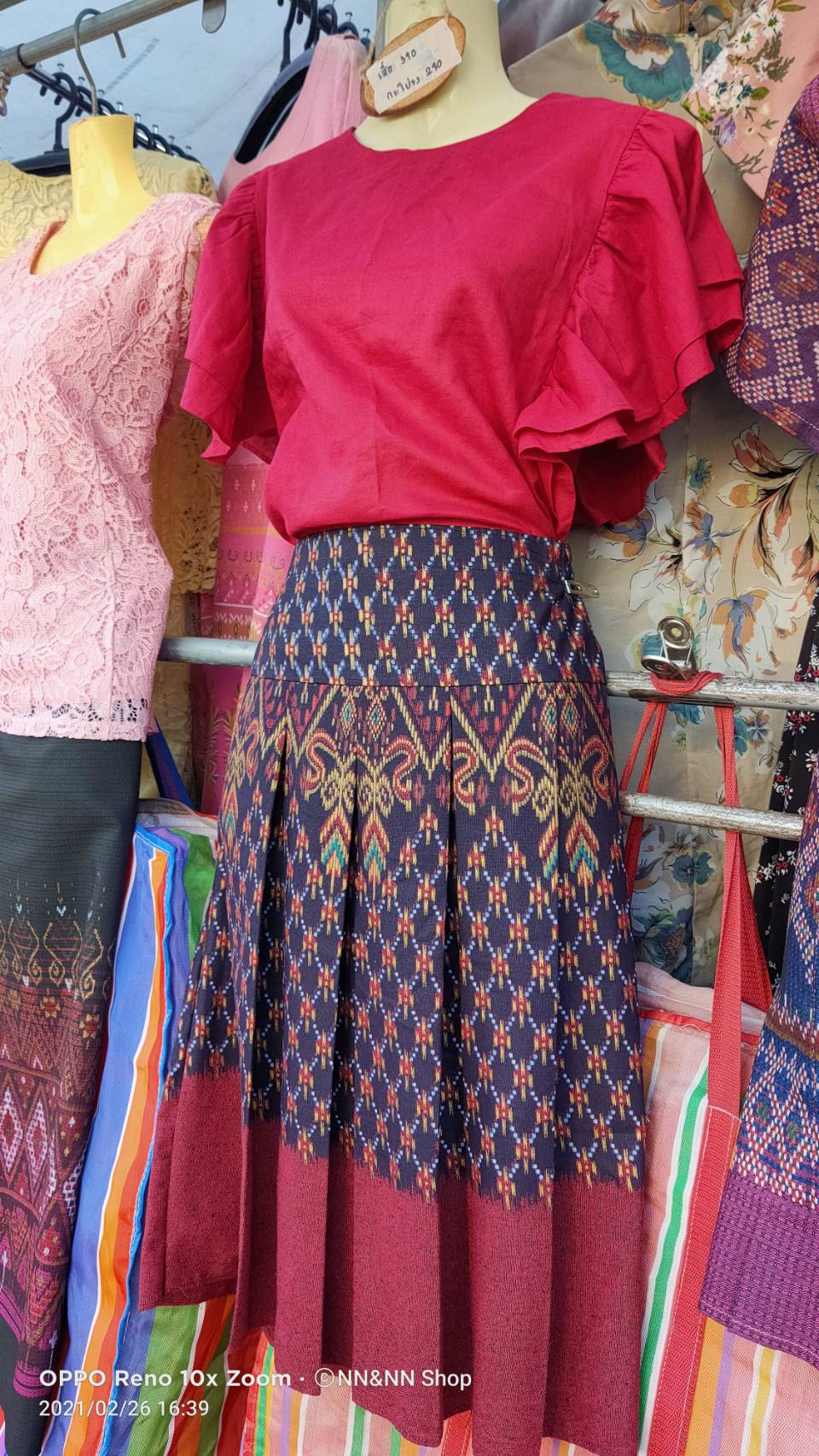 NNandNN Shop 6 0001 กระโปรงจีบทวิส หลายสี 34