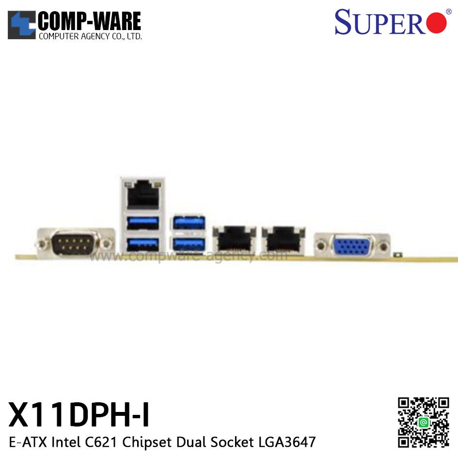 Supermicro X11DPH-I Intel C621 Chipset E-ATX Server/Workstation Motherboard Dual-CPU LGA3647