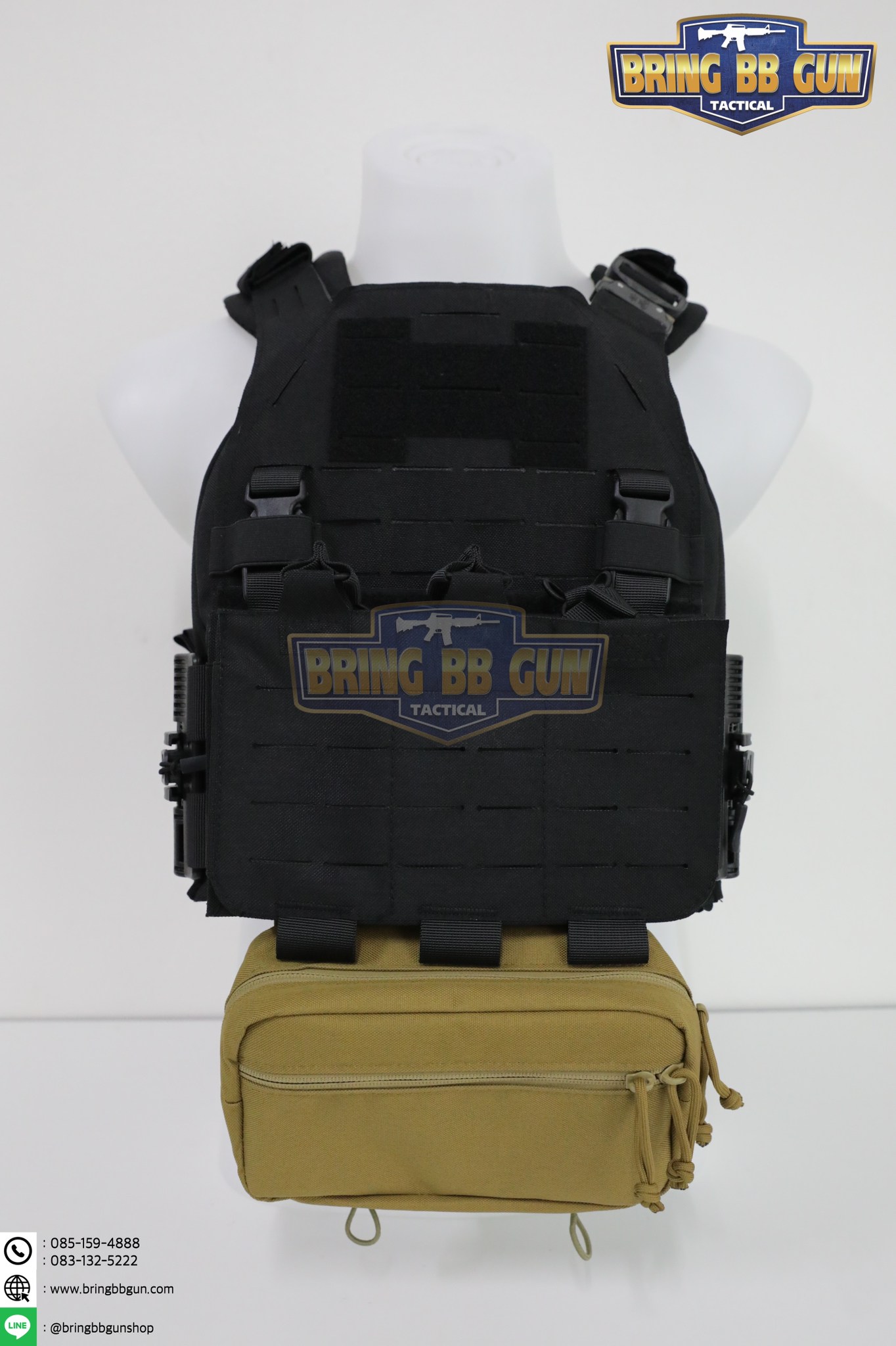 กระเป๋าจิงโจ้ติดเสื้อเวส ทรงสีเหลี่ยม (Drop Pouch) (Lower Accessories Pouch)