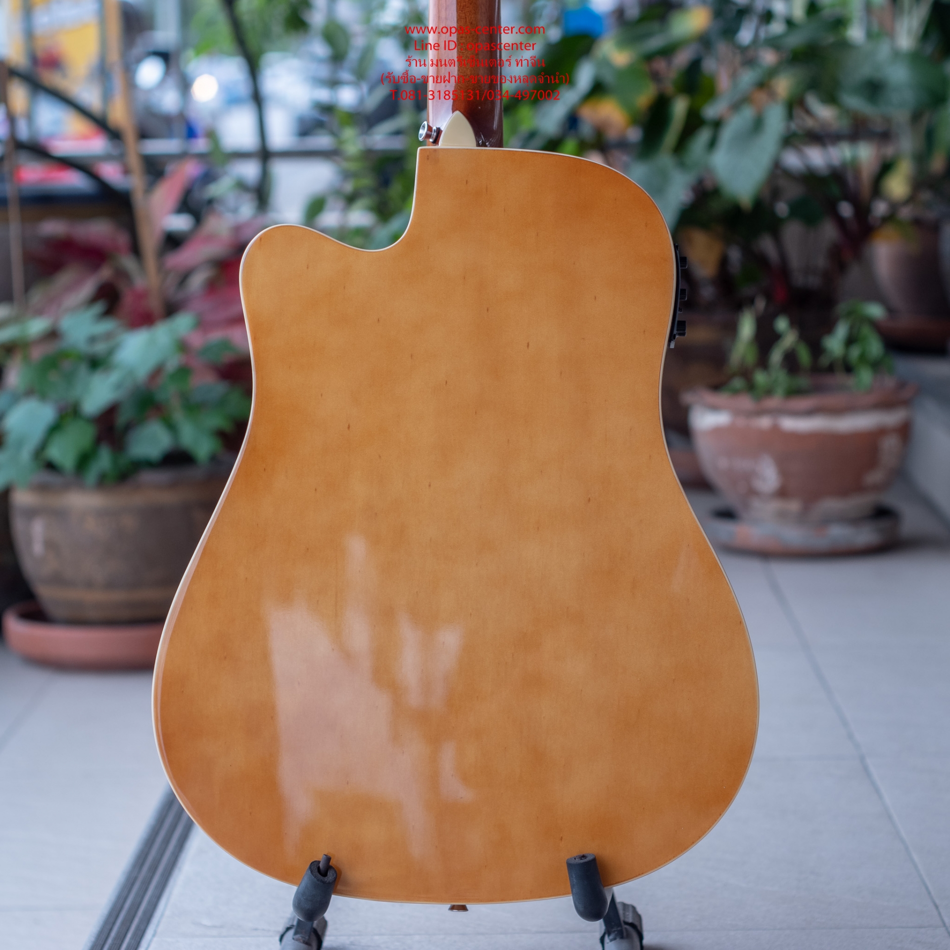 กีต้าร์โปร่งเว้าไฟฟ้า O-YA รุ่น 41E EQ มีจูนเนอร์ในตัว สีซันเบิร์ส ของใหม่